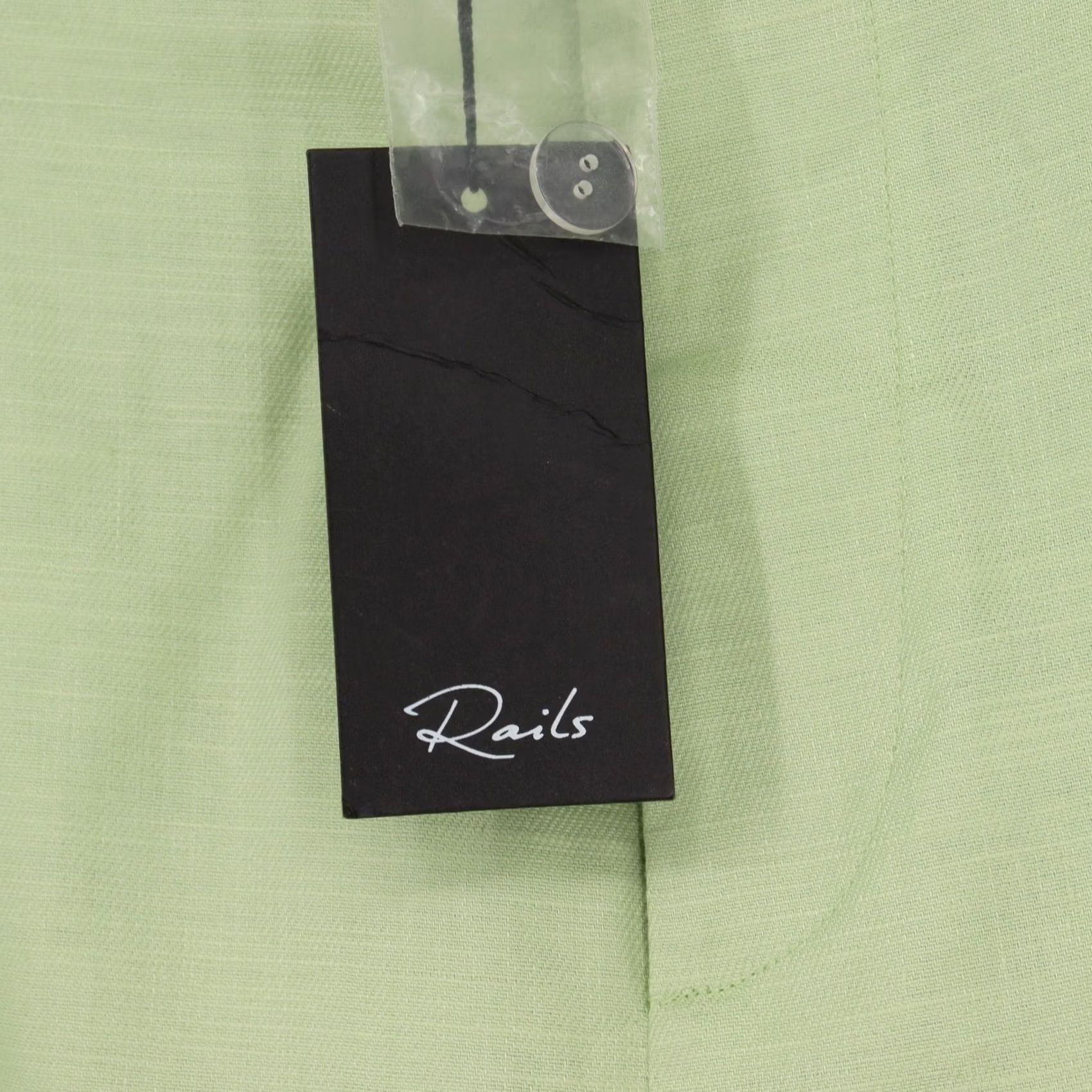 Rails Rails Marnie Pants Womens Size 10 Pleated Wide-Leg Linen Blend Green 30 Inseam Dress Pants Casual Workwear Mens Womens Girls Teens Size 32" / US 10 / IT 46 - 6 Thumbnail
