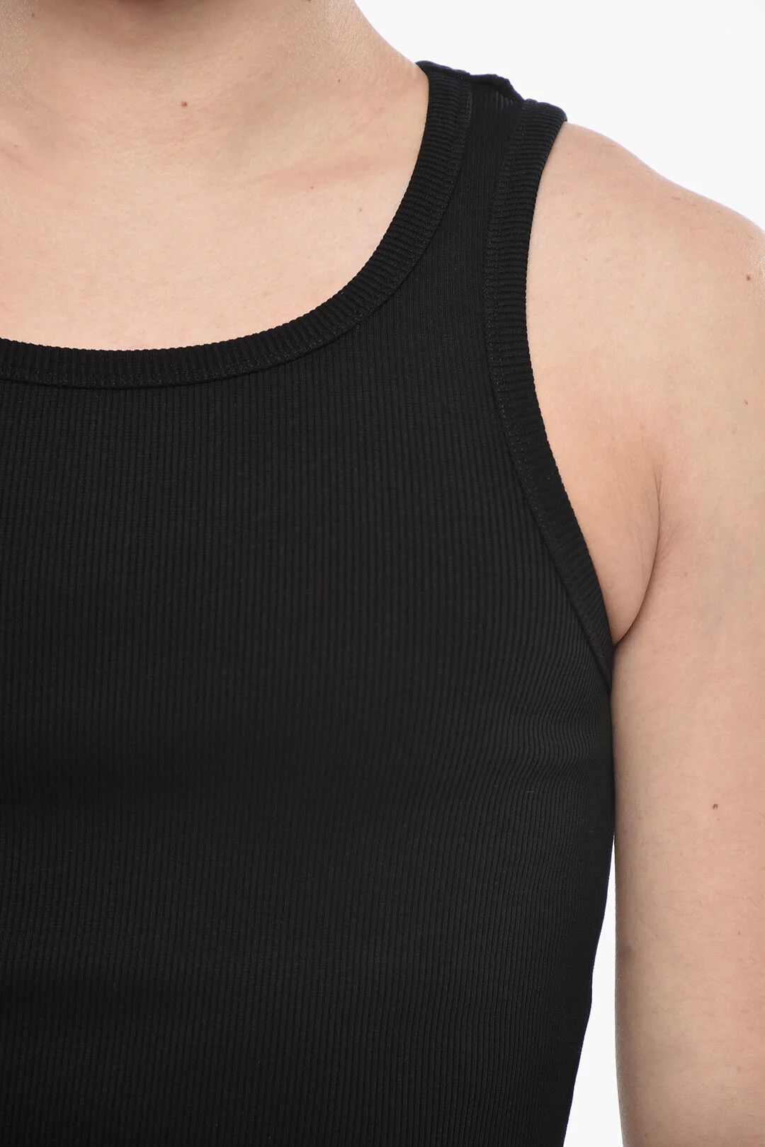 Givenchy og1mm0326 Ribbed Stretch Cotton Tank Top in Black Size US M / EU 48-50 / 2 - 3 Thumbnail