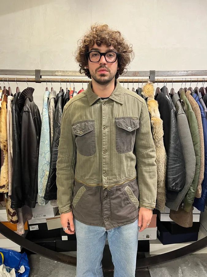 Dolce & Gabbana AW2003 Dolce & Gabbana Khaki Multi-Zip Cargo Jacket Size US M / EU 48-50 / 2 - 3 Thumbnail