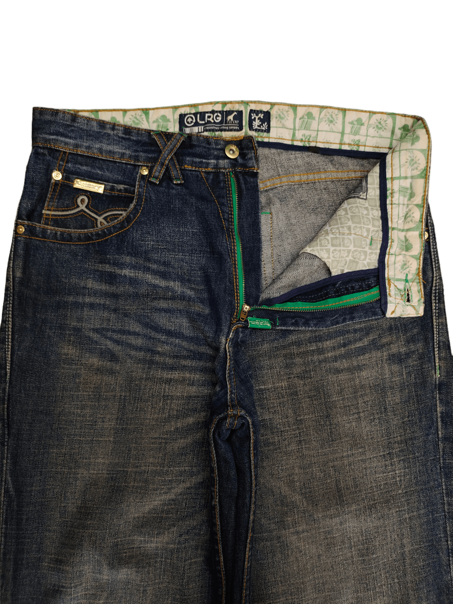LRG Baggy Jeans Lrg Clawmark Stone Wash Wide Leg Denim 90s Jnco Size US 34 / EU 50 - 13 Thumbnail