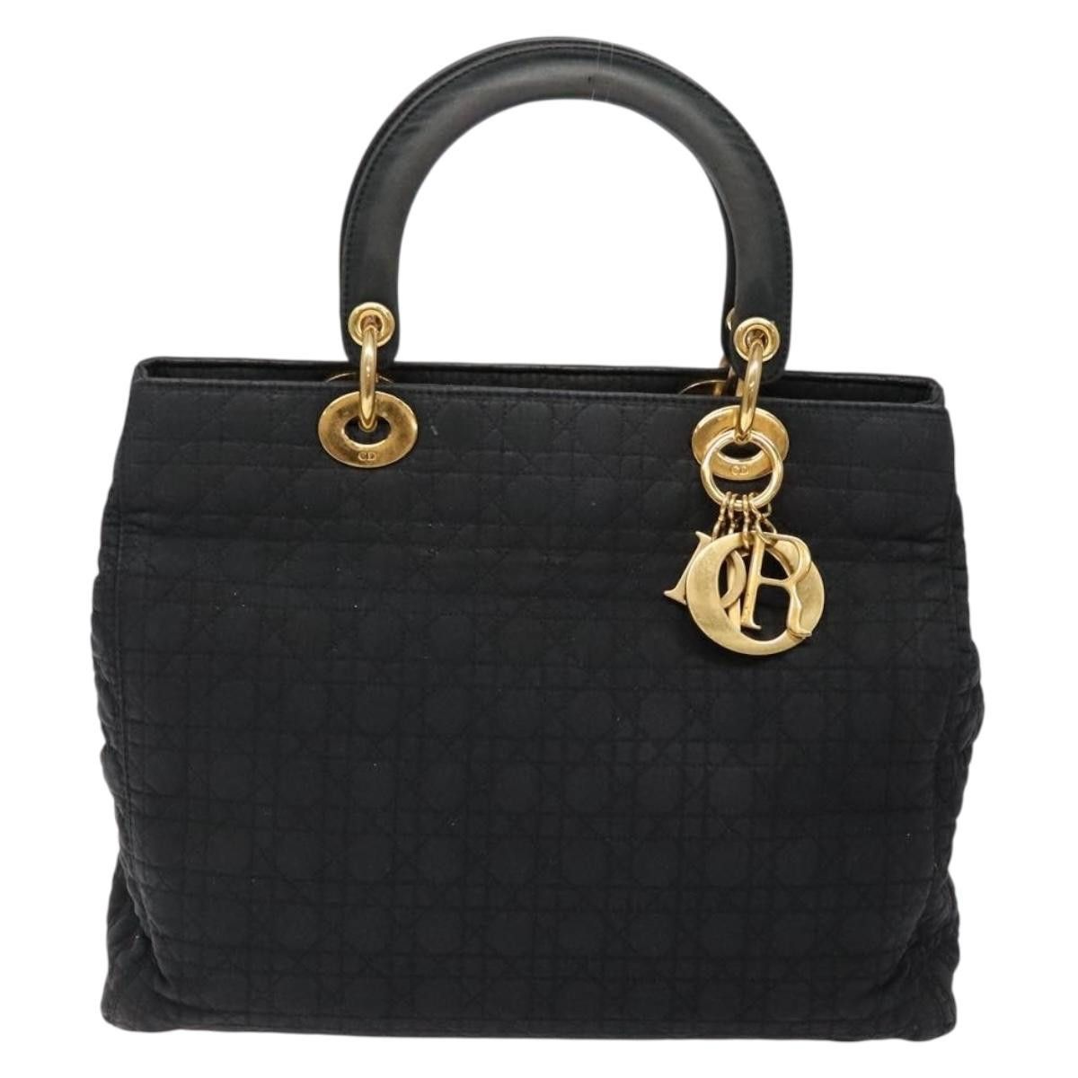 Dior DIOR Canage Hand Bag Nylon Black Gold Size ONE SIZE - 2 Thumbnail