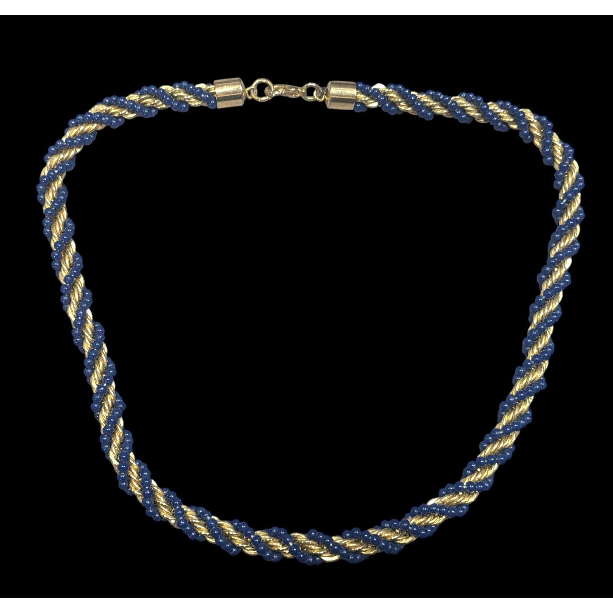 Other Elegant Vintage French Twist Gold Tone Chain Necklace With B Size ONE SIZE - 1 Thumbnail