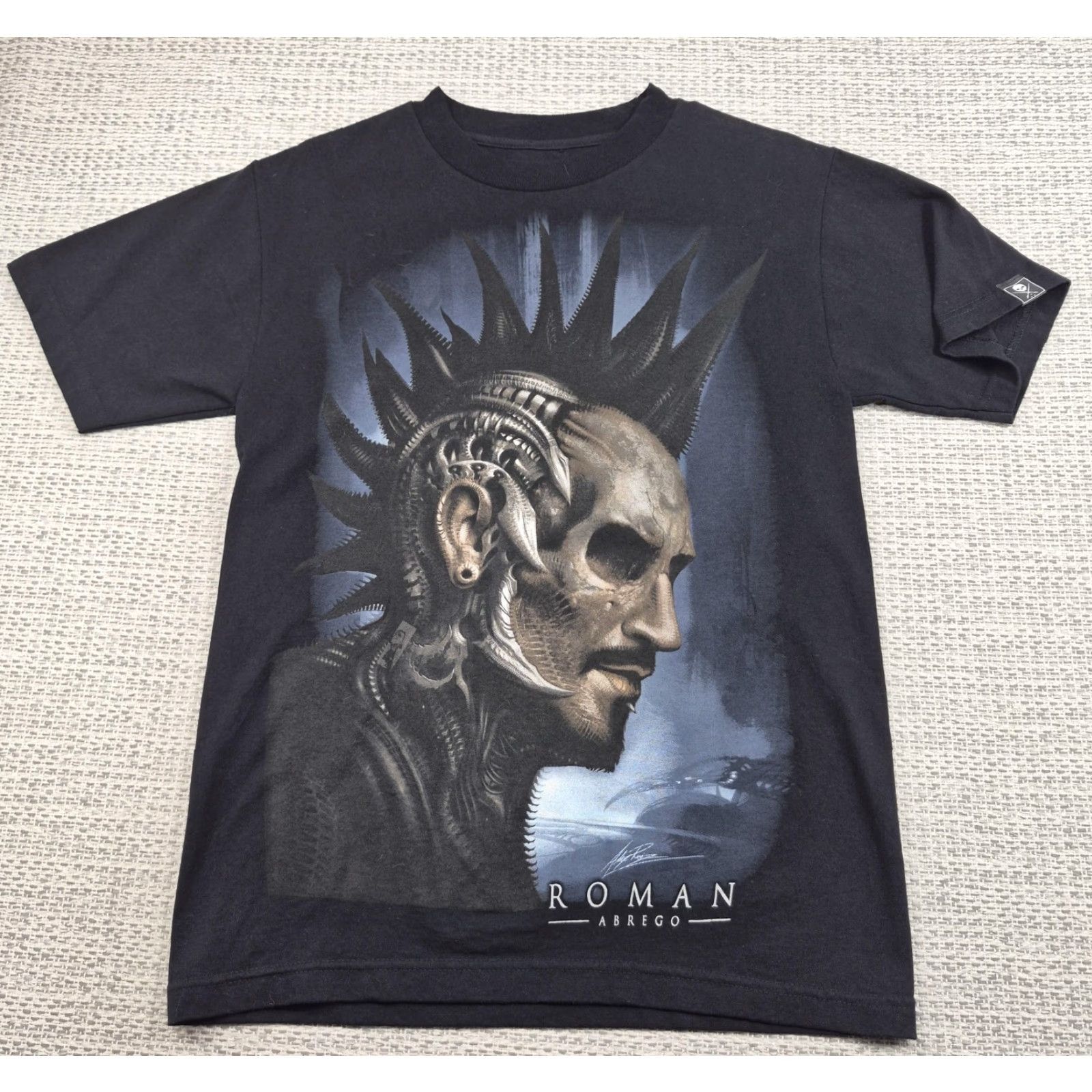 Vintage Sullen Art Collective Roman Abrego Shirt Mens Small Black Skull Tattoo Graphic Crew Neck Short Sleeve T-Shirt Size US S / EU 44-46 / 1 - 2 Thumbnail