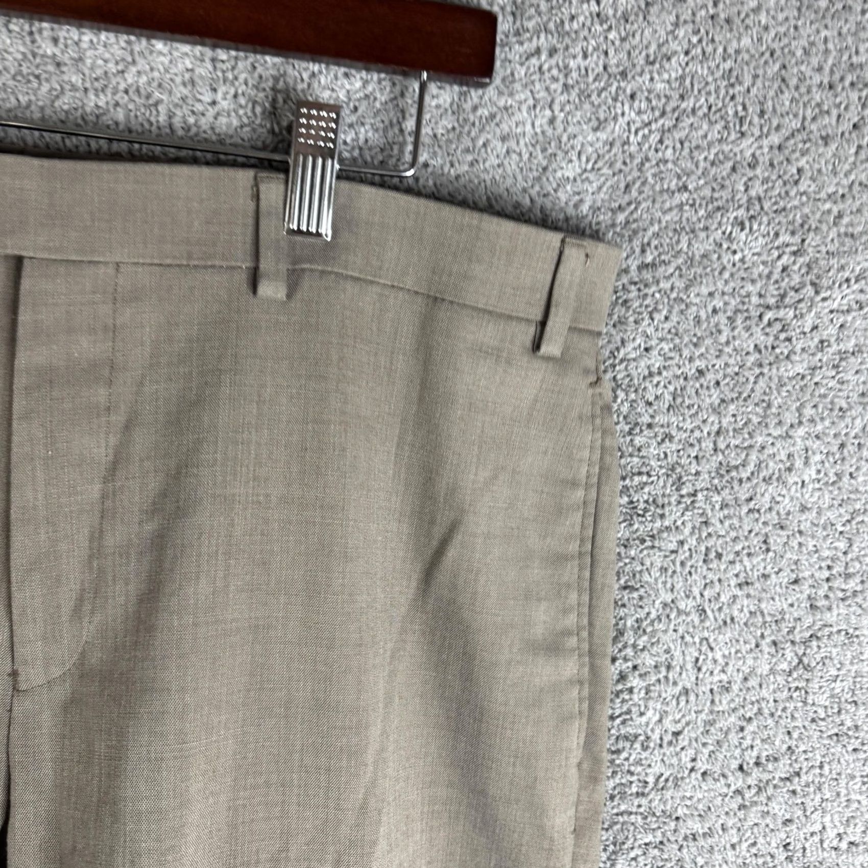 Ralph Lauren Lauren Ralph Lauren Dress Pants Mens 34x30 Beige Flat Front Classic Fit Stretch Pants Boys? Size US 34 / EU 50 - 3 Thumbnail