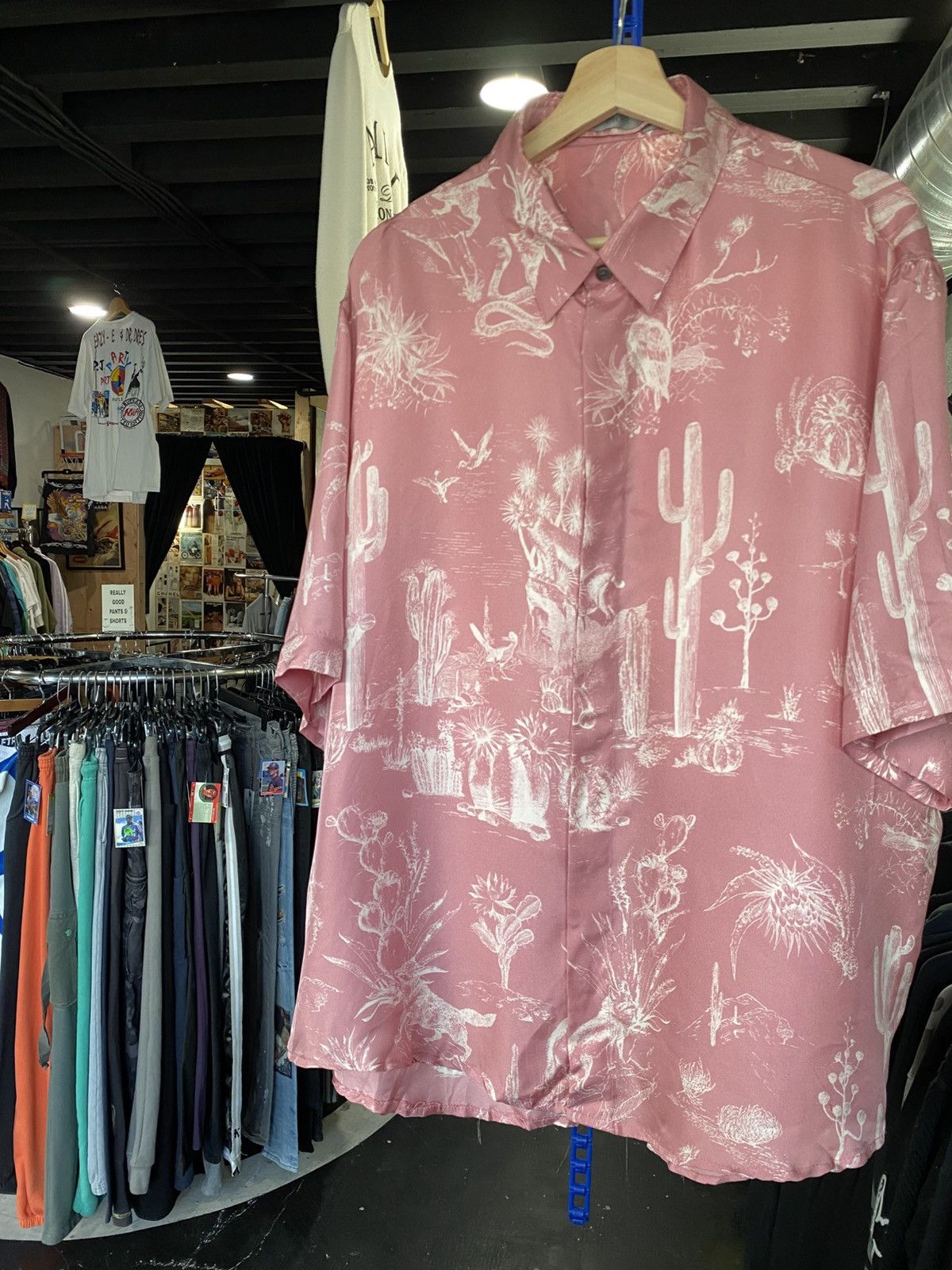 Dior × Travis Scott Dior x Cactus Jack Pink Silk Shirt | Grailed