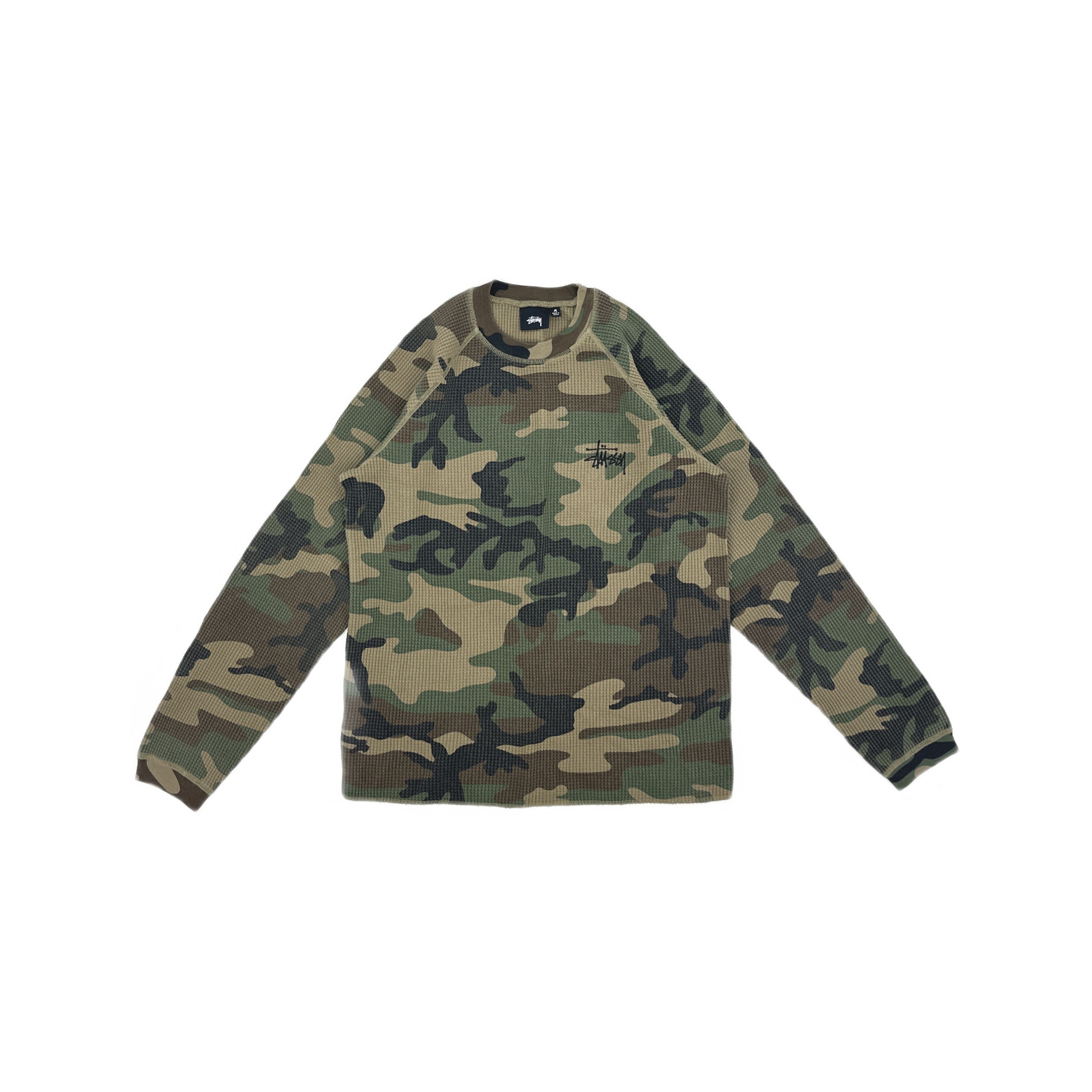 Stussy Stussy Camo Waffle Long Sleeve T-Shirt Size M Size US M / EU 48-50 / 2 - 1 Thumbnail