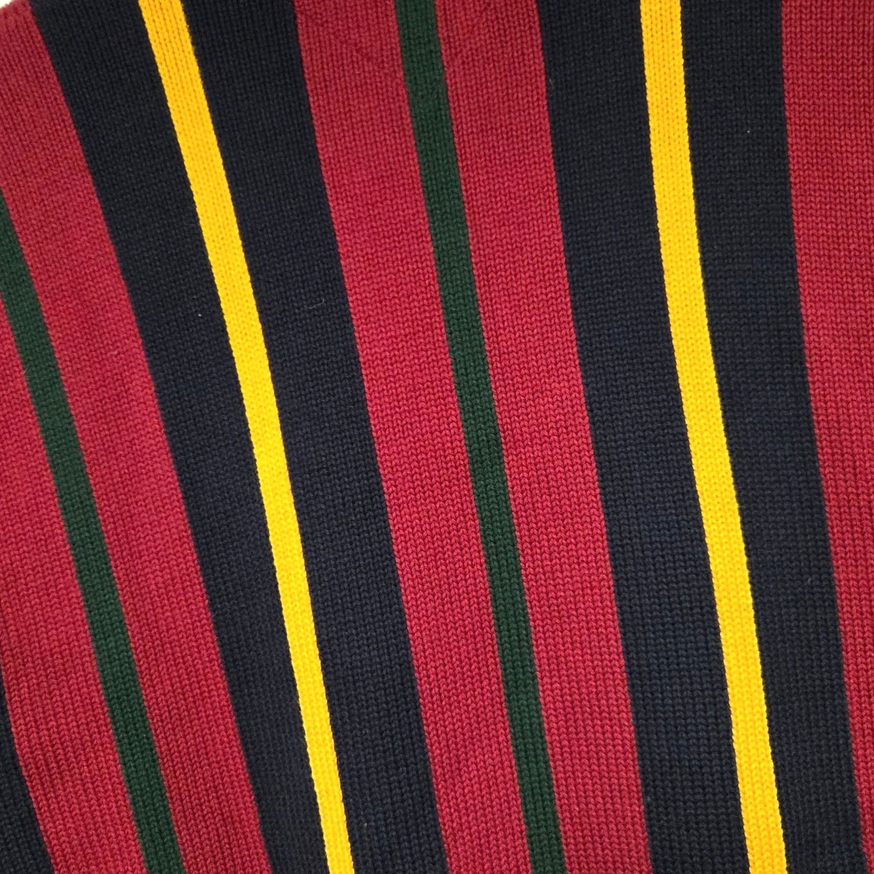 Tommy Hilfiger VINTAGE Tommy Hilfiger Sweater 100% Cotton Red Navy Yellow Stripe Crest XL Mens Pullover Size US XL / EU 56 / 4 - 7 Thumbnail