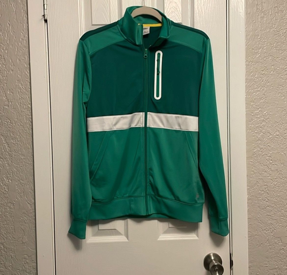 Bonobos Bonobos Fielder Green and White Track Jacket Size XS Size US XS / EU 42 / 0 - 1 Thumbnail