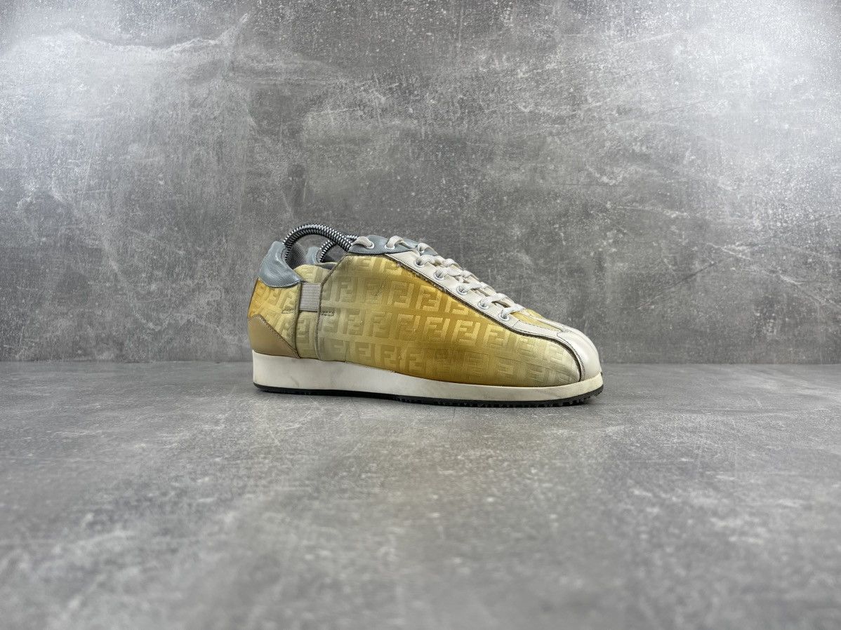 Fendi × Vintage Fendi Archives Vintage 90s Leather Monogrammed Sneakers Size US 7.5 / IT 37.5 - 2 Thumbnail
