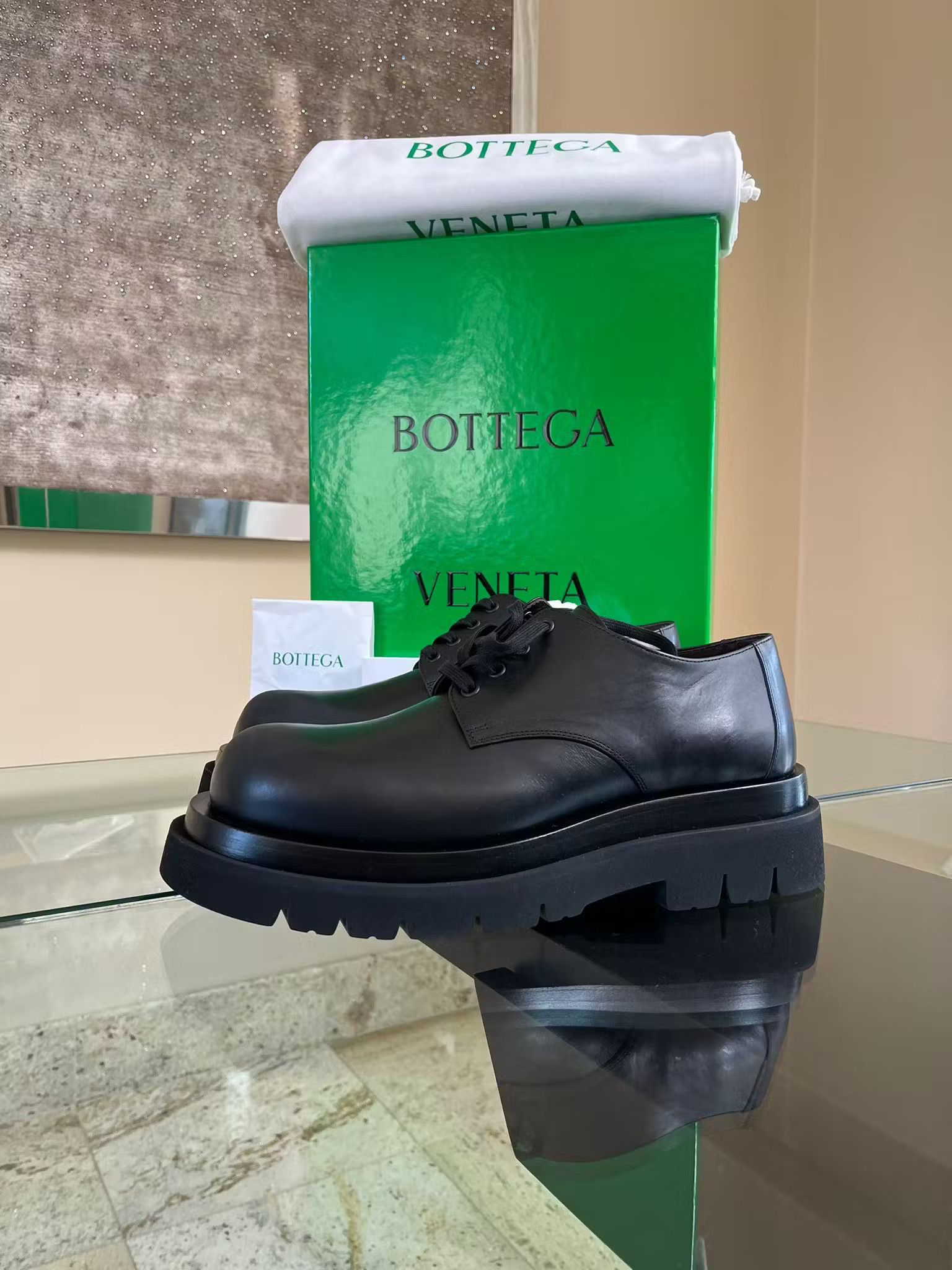 Bottega Veneta Military Calf Lug Boots Low Top in Black Size 45 Size US 12 / EU 45 - 2 Thumbnail