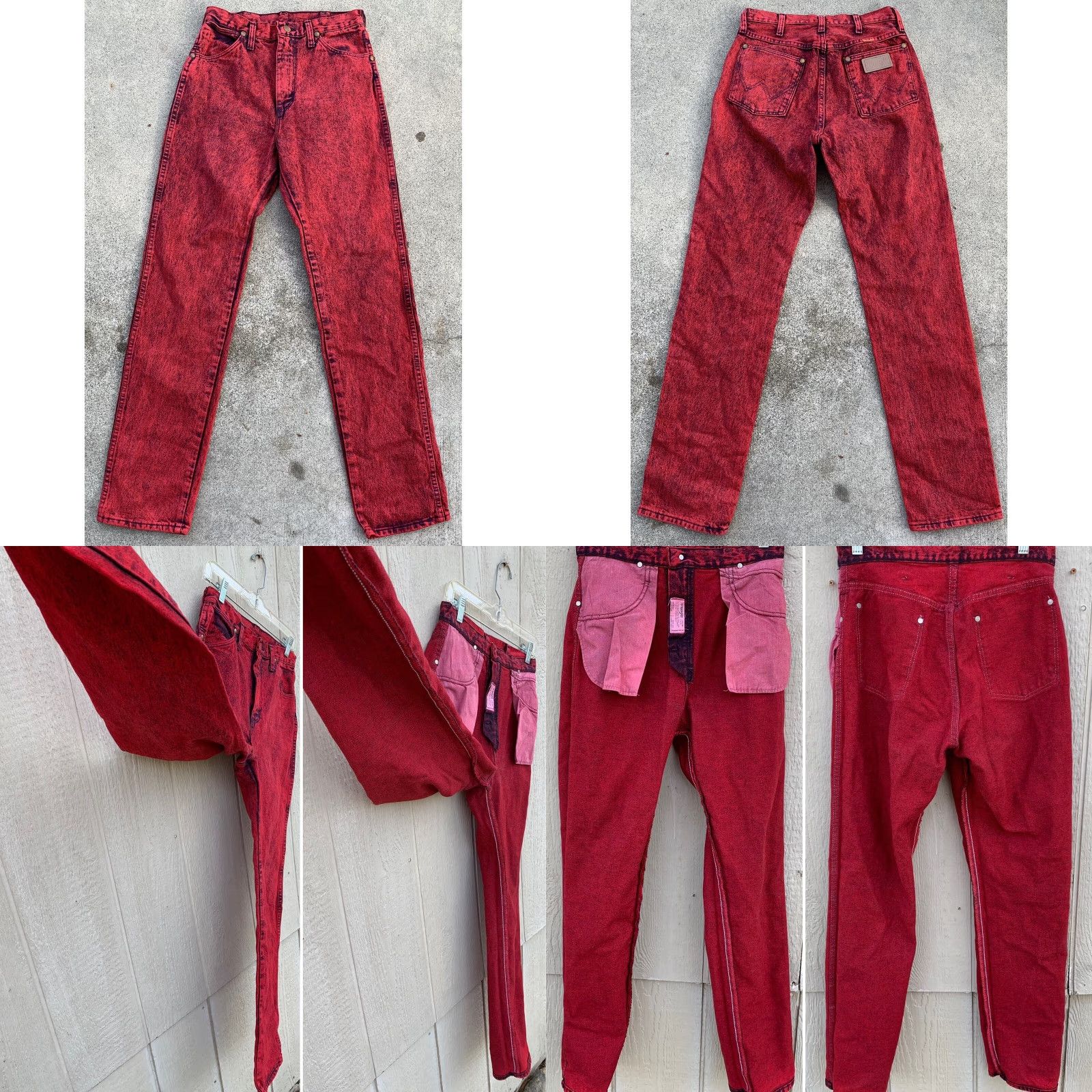 Wrangler VINTAGE Wrangler Jeans High Waist Red Acid Wash 28” X 33” Juniors Women XS-7 X 32? Size 28" / US 6 / IT 42 - 9 Thumbnail