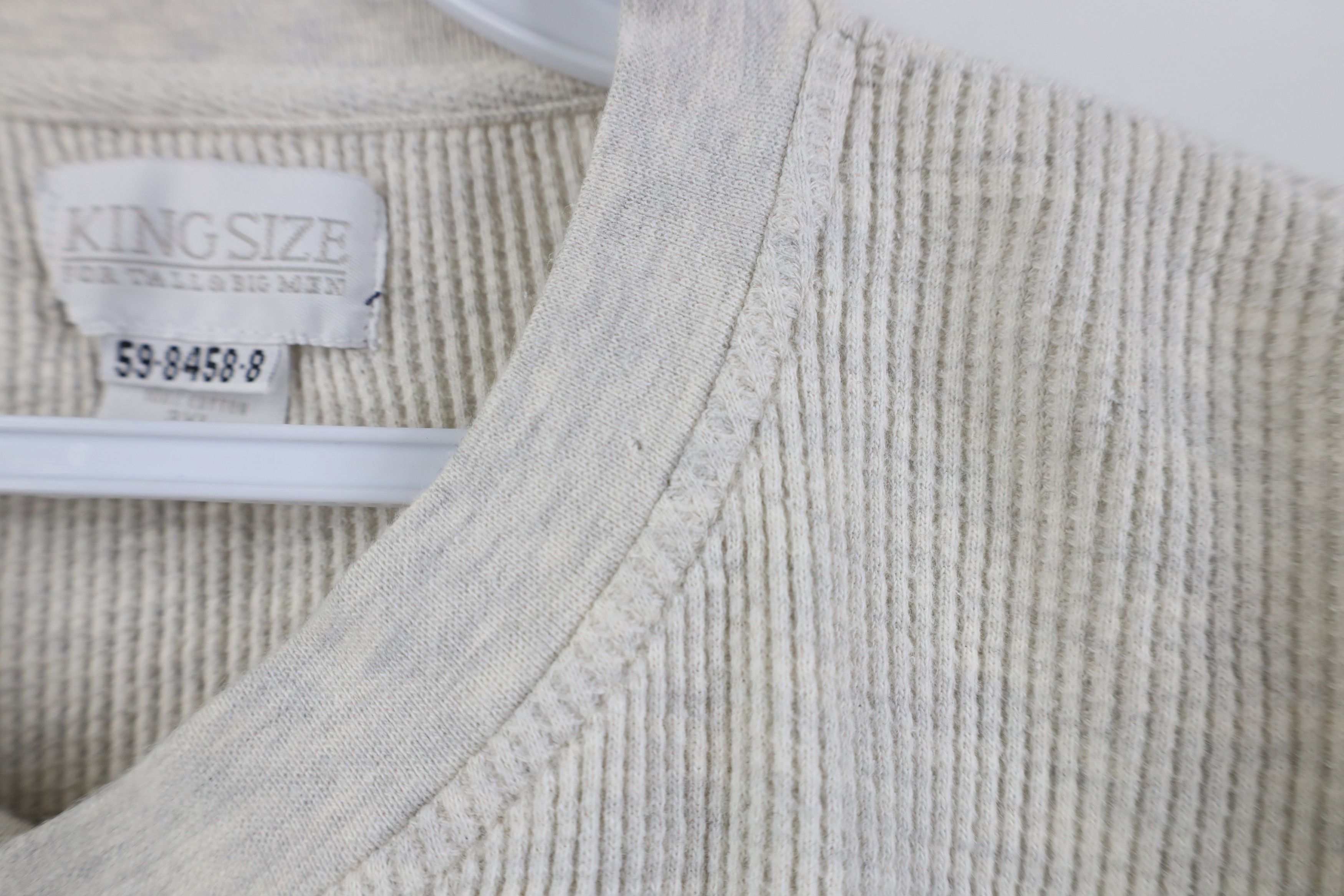Vintage Vintage 90s Streetwear Short Sleeve Knit Henley T-Shirt Size US XXL / EU 58 / 5 - 6 Thumbnail