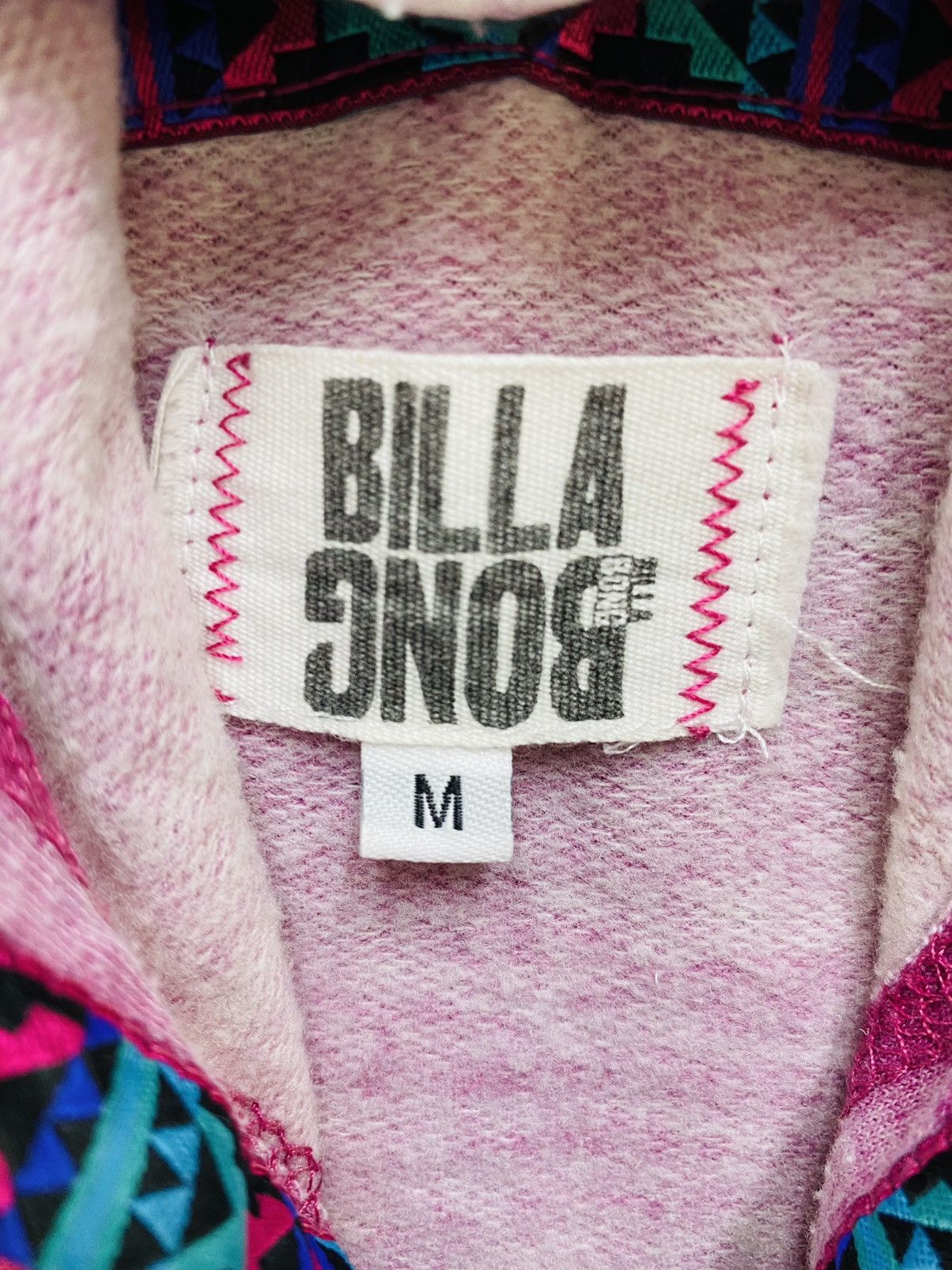 Billabong Vintage Billabong Zip Up Hoodie Pink Acid Wash Light Cotton Size M / US 6-8 / IT 42-44 - 10 Thumbnail
