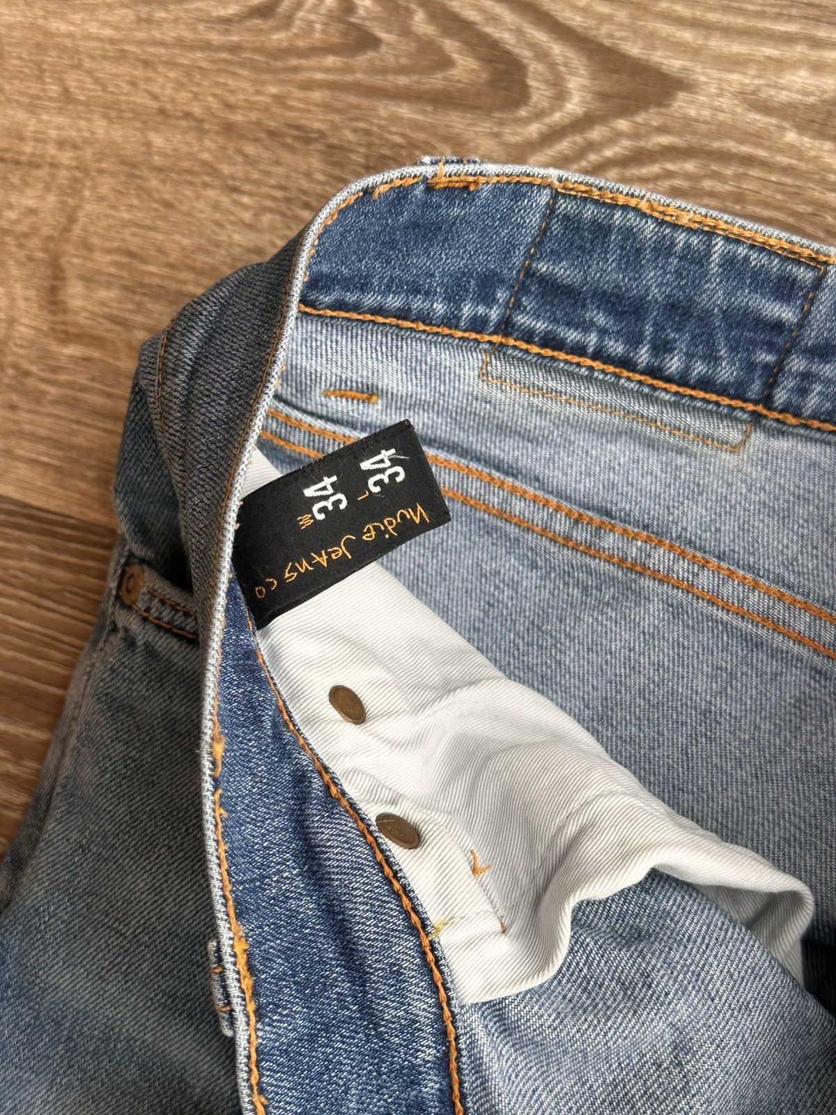 Nudie Jeans 🔥 Nudie Jeans Drim Tim Slim Fit Denim Skinny Jeans Pants Size US 34 / EU 50 - 6 Thumbnail