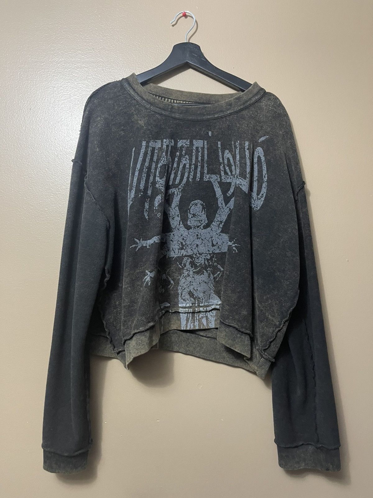 Sangiev Rust Reversible Cropped Sweatshirt Size M
