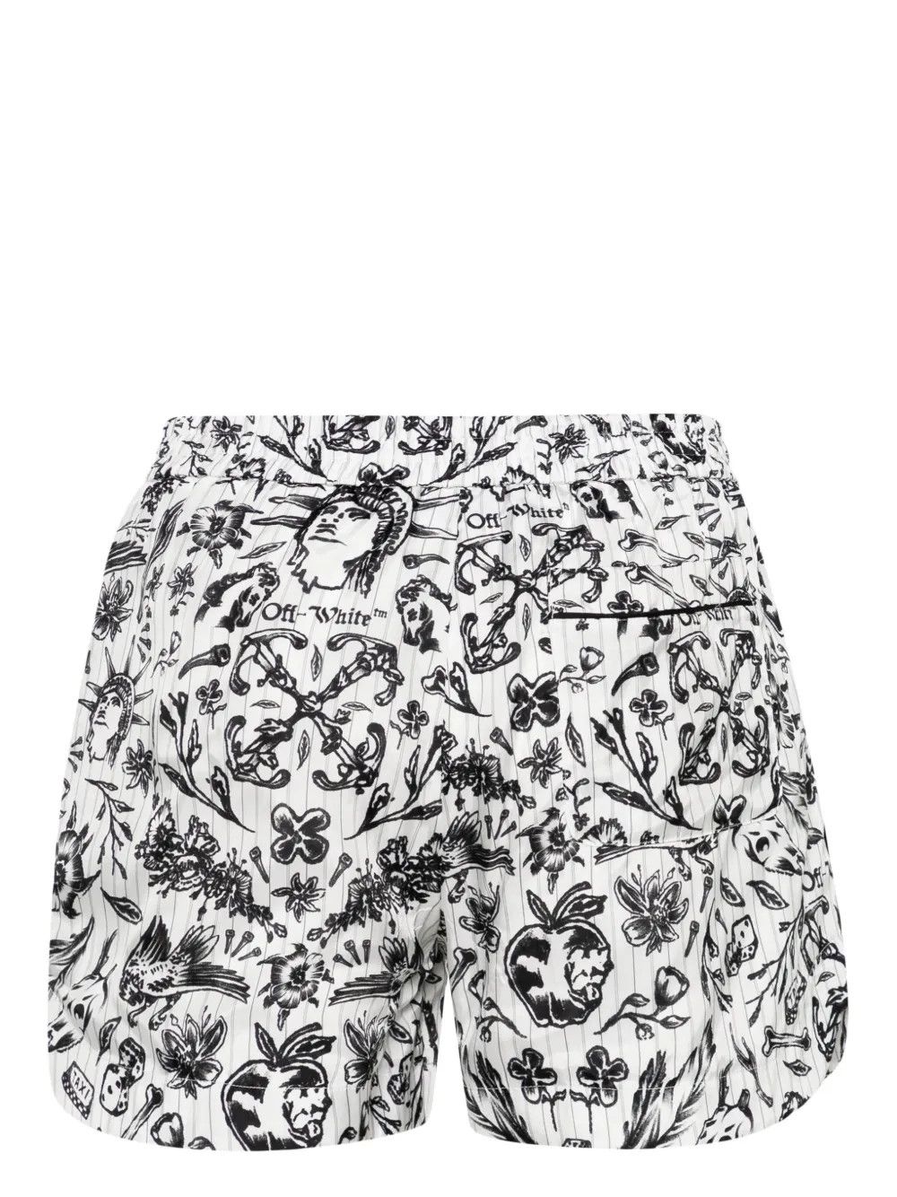 Off-White o1y1225 Short in Black/White Size 27" / US 4 / IT 40 - 2 Thumbnail