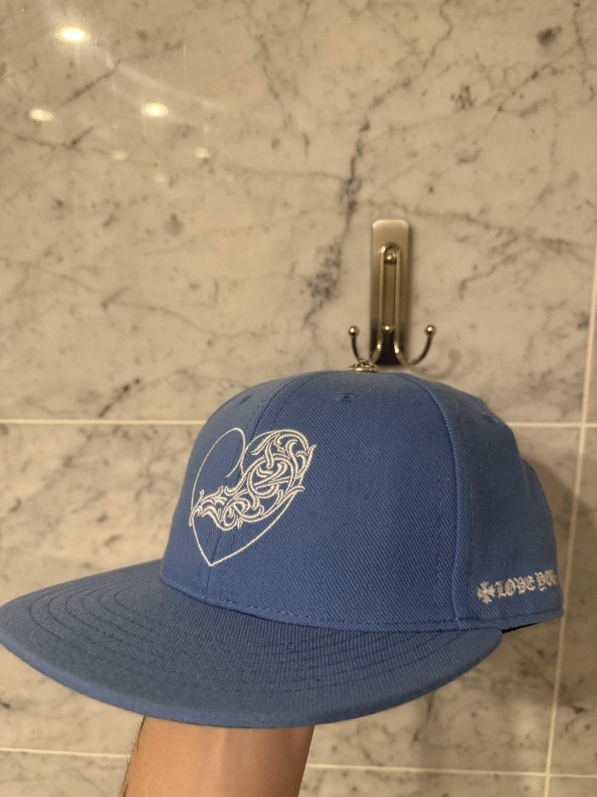 Chrome Hearts Chrome Hearts Fitted Vine Heart Hat “Carolina Blue” Size ONE SIZE - 9 Thumbnail