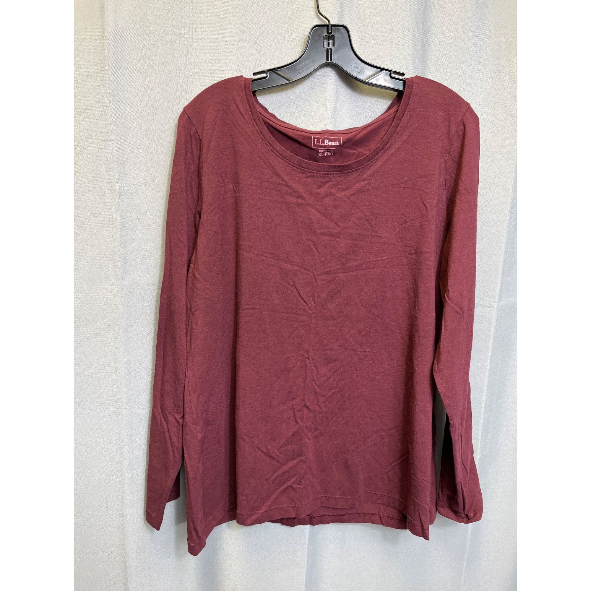 L.L. Bean L.L. Bean SKU 7687 Womens Long Sleeve T shirt Maroon Size XL Size XL / US 12-14 / IT 48-50 - 1 Thumbnail