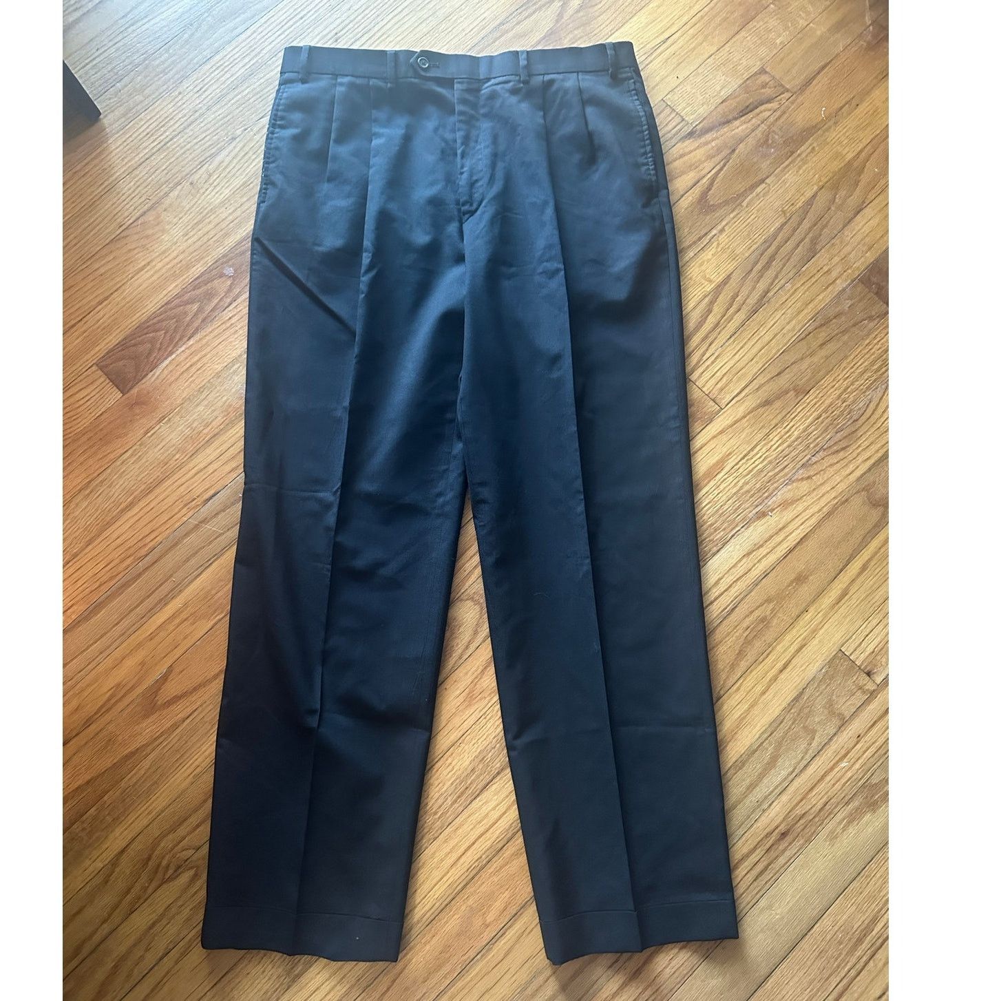 Lauren Ralph Lauren Black Wool Comfort Fit Pants – 36x32