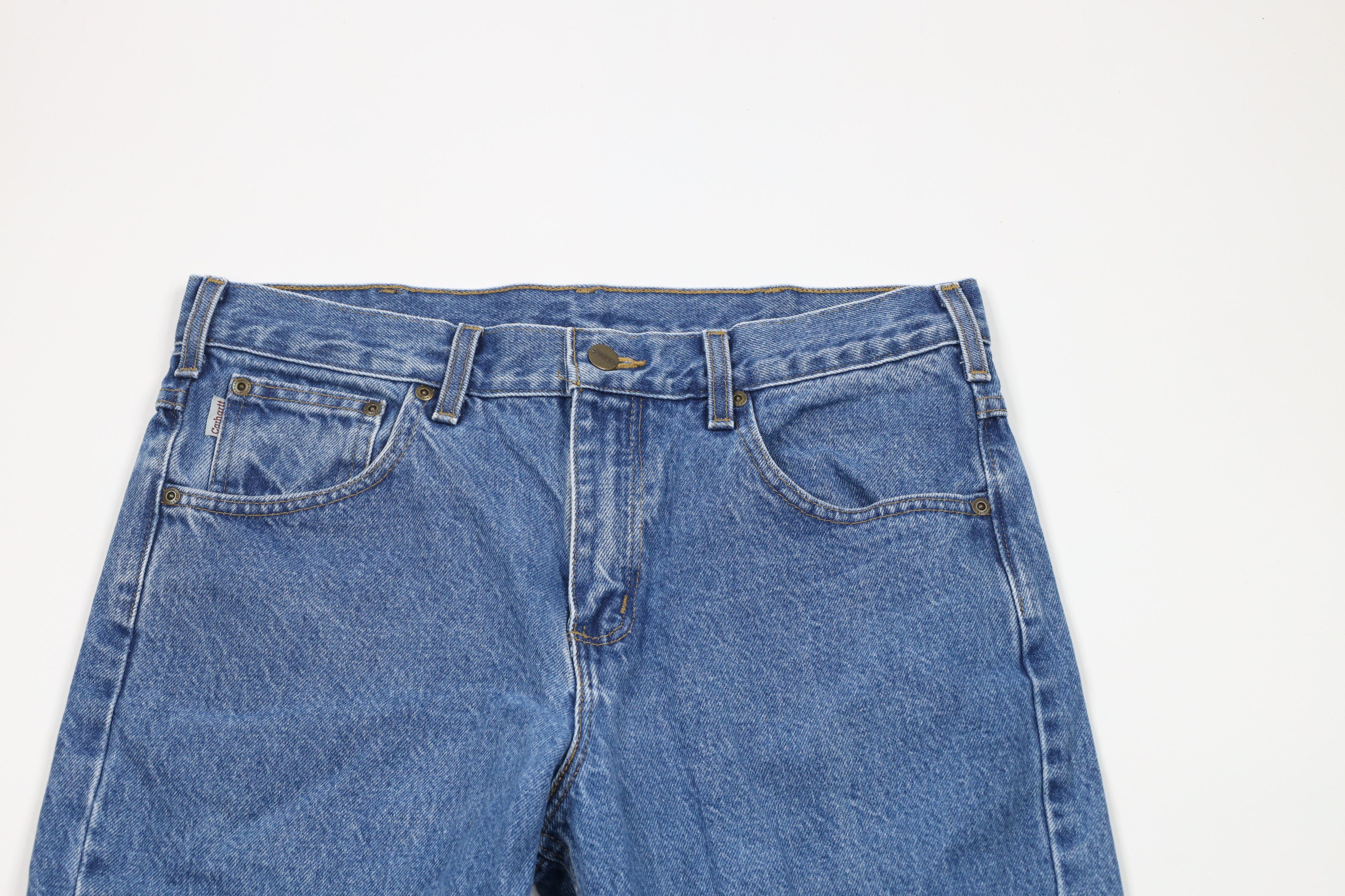 Carhartt × Vintage Vintage Carhartt Spell Out Traditional Fit Denim Jeans Blue Size US 34 / EU 50 - 2 Thumbnail