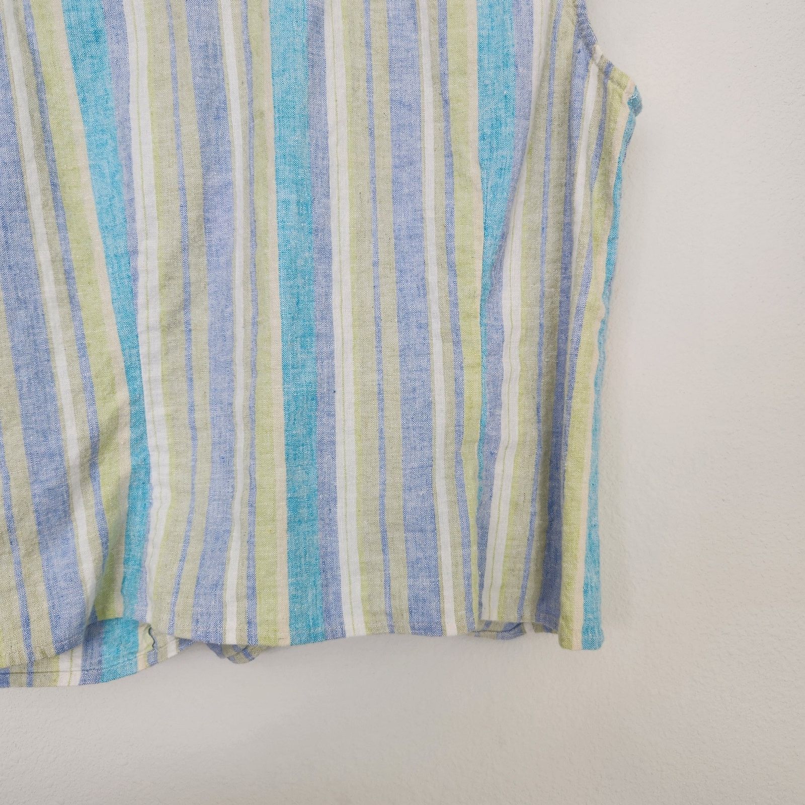 Vintage Vintage Pastel Purple Striped Linen Button Down Top S Size S / US 4 / IT 40 - 7 Thumbnail