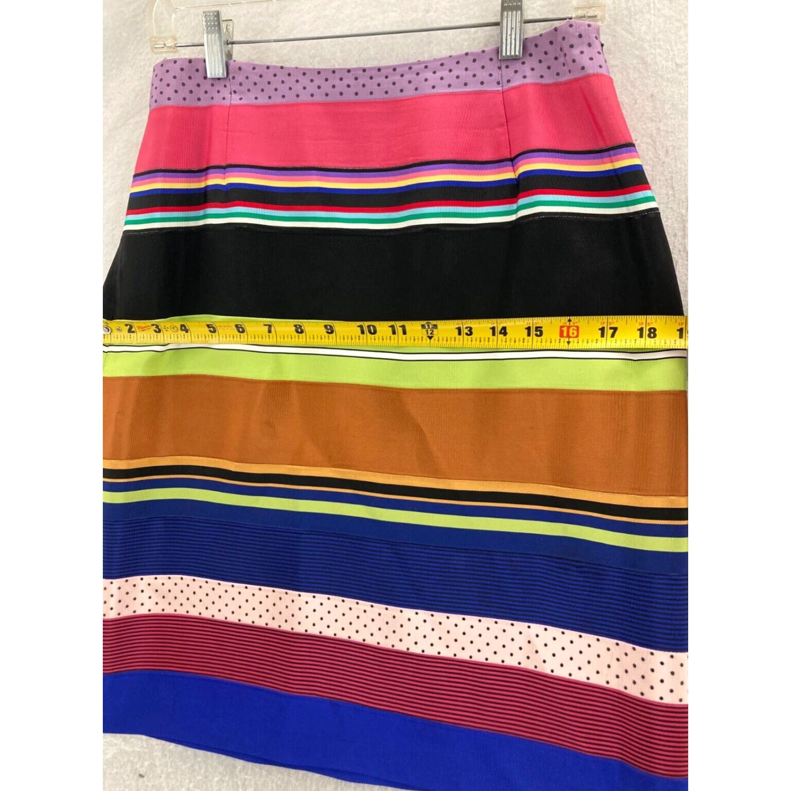 J.McLaughlin J. McLaughlin Multicolor Striped Skirt Womens 10 Short Size 32" / US 10 / IT 46 - 3 Thumbnail