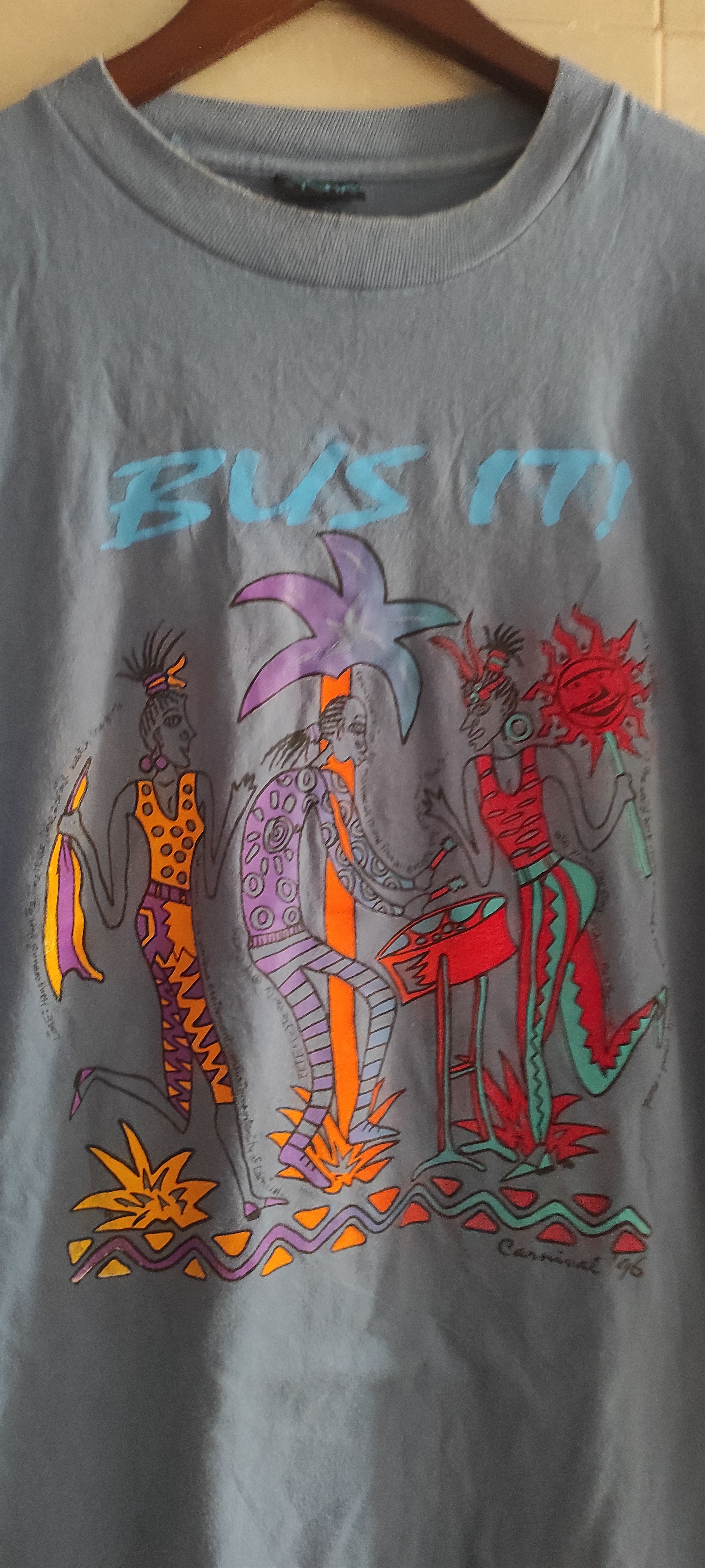 Other Vintage "BUS IT "1996 Carnival Tour Art T Shirt Size US L / EU 52-54 / 3 - 3 Thumbnail