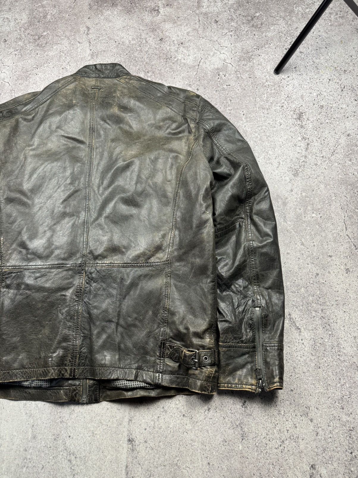 Vintage Crazy Vintage Punk Distressed Leather Jacket Japan Y2K Style Size US L / EU 52-54 / 3 - 10 Thumbnail