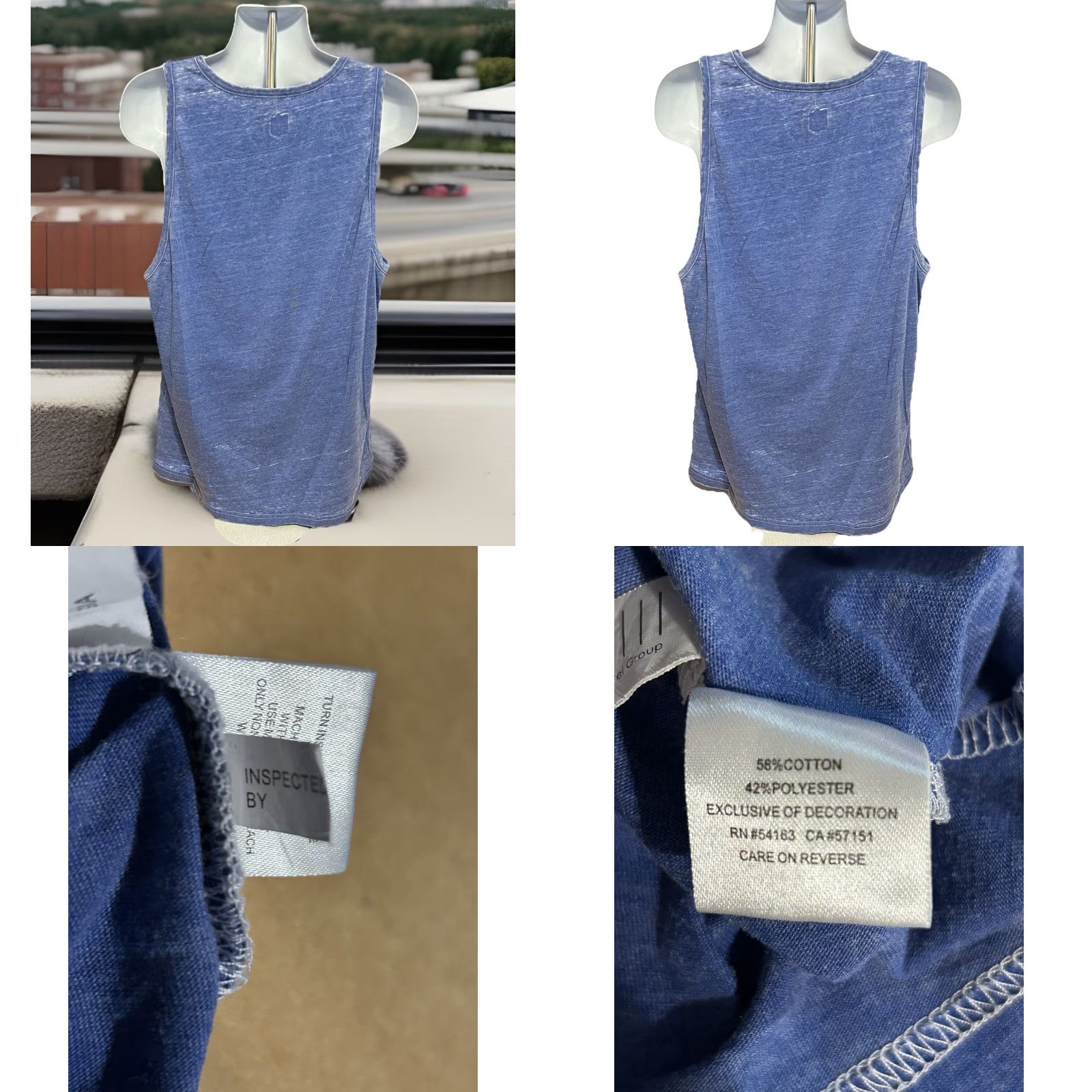 G-III VINTAGE not applicable New York Giants Tank Top Men 2XL Heather Blue Front Graphic G-III Apparel Group Size US XXL / EU 58 / 5 - 8 Thumbnail