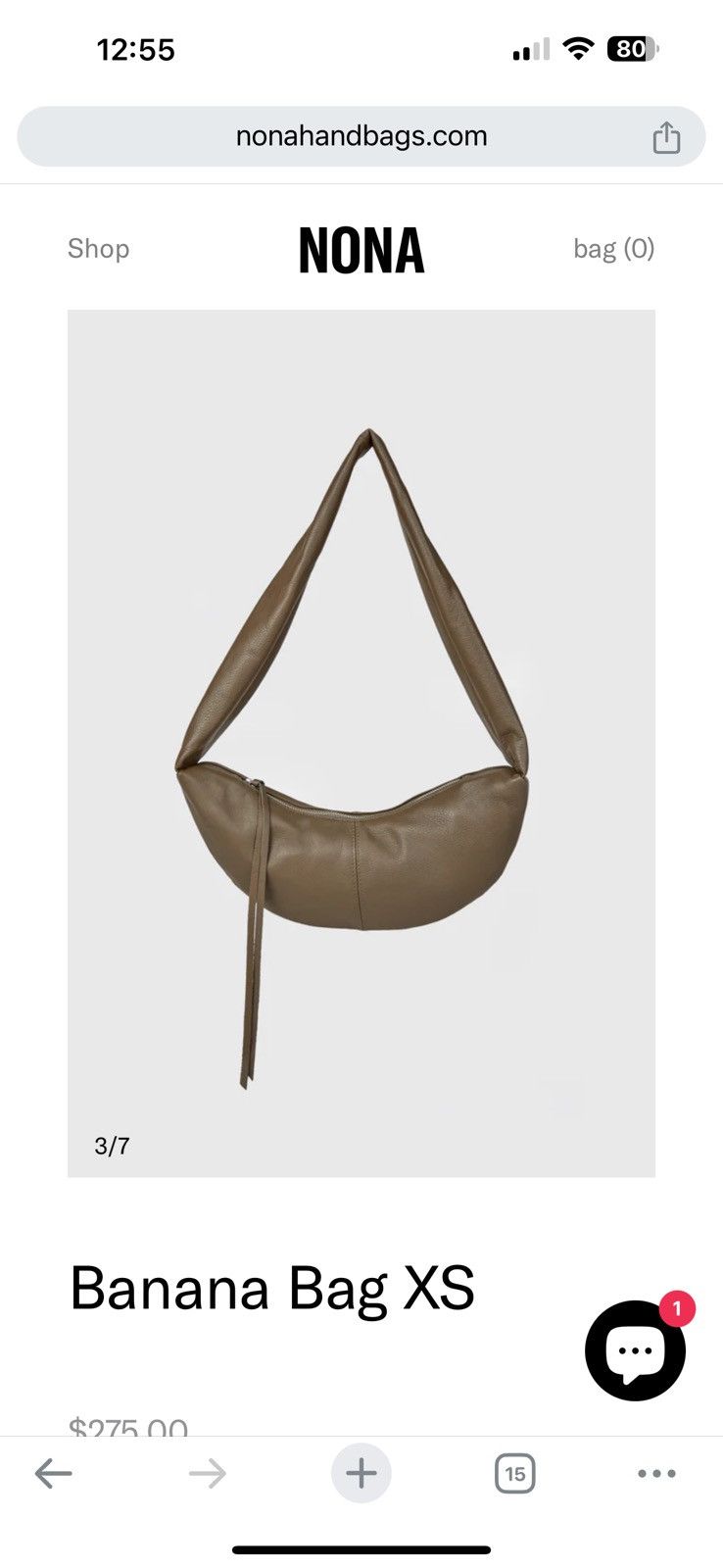 Designer NONA Banana Bag XS Khaki Size ONE SIZE - 8 Thumbnail