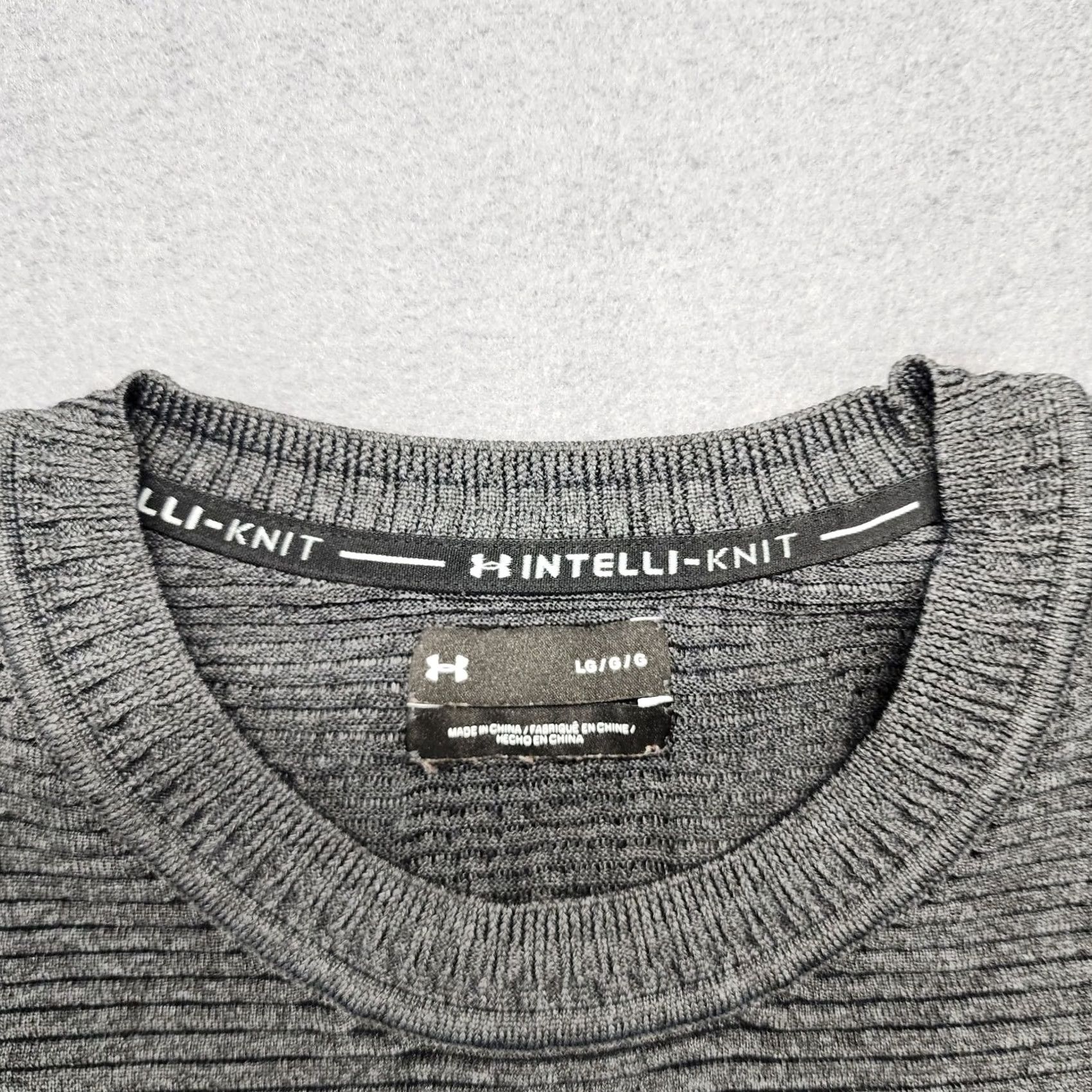 Under Armour VINTAGE? Under Armour Shirt Women Large Black Intelli-knit Ribbed Long Sleeve Stretch Size L / US 10 / IT 46 - 6 Thumbnail