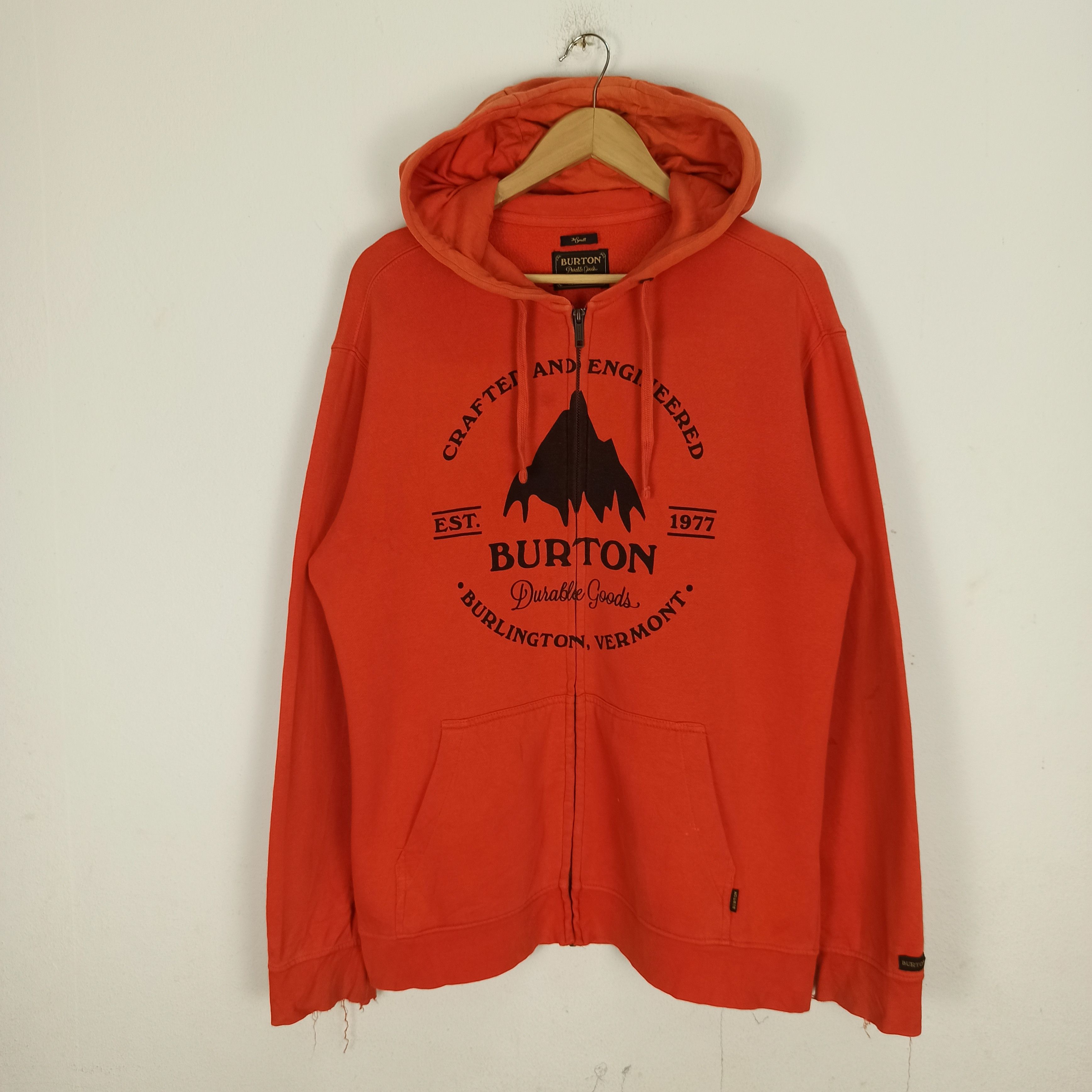 Burton Distressed Burton Hoodie Zipper Size US L / EU 52-54 / 3 - 1 Thumbnail