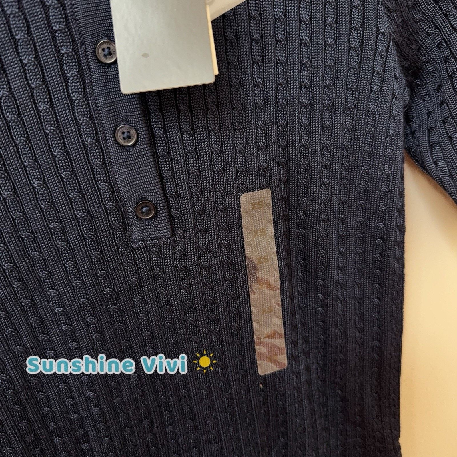 Polo Ralph Lauren NWT Polo Ralph Lauren Cable-Knit Polo Sweater Navy Woman XS Size XS / US 0-2 / IT 36-38 - 3 Thumbnail