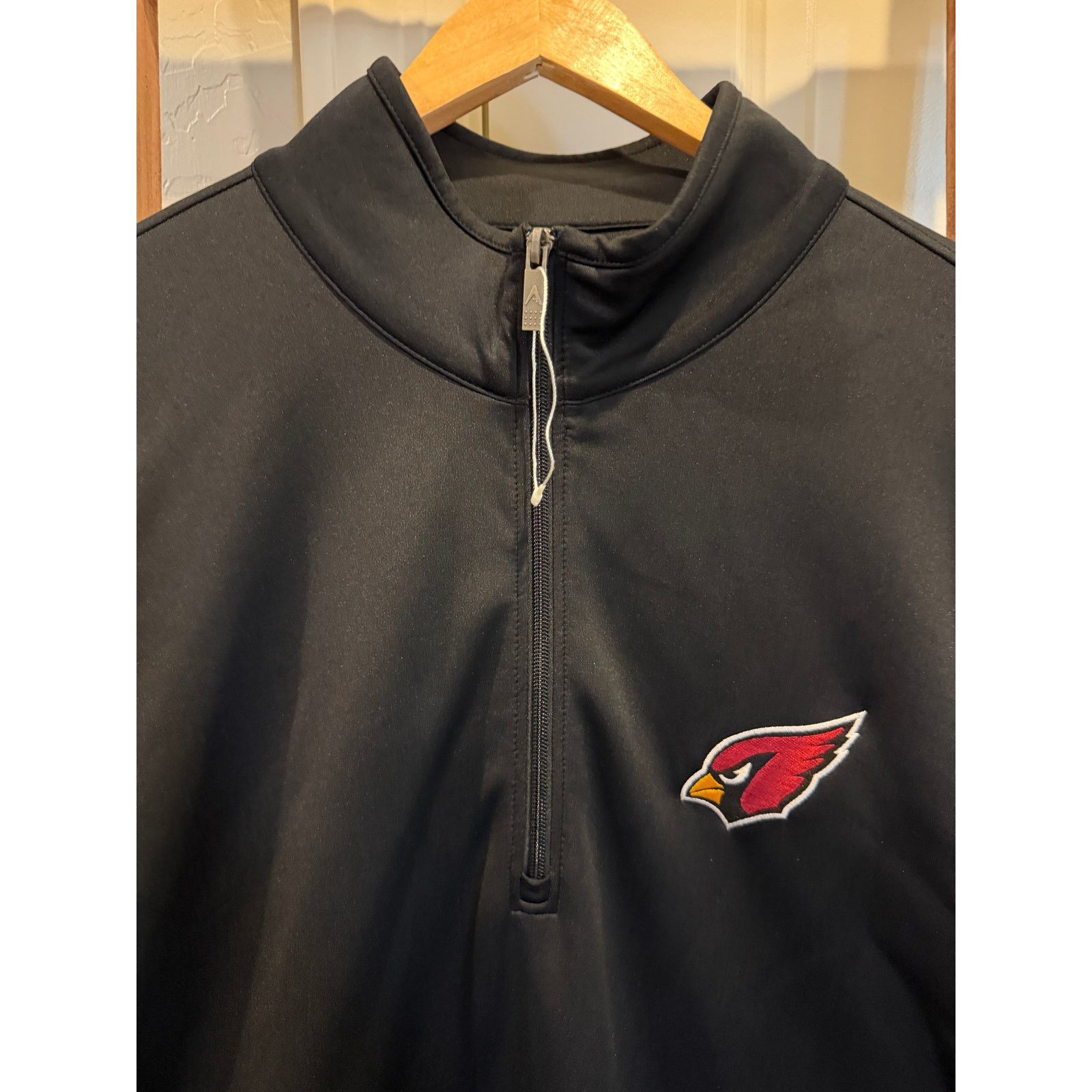 Antigua AZ Cardinals Antigua Content Quarter-Zip Pullover- Black- XL Size US XL / EU 56 / 4 - 5 Thumbnail