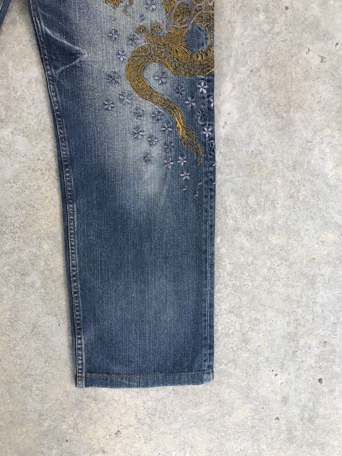 Japanese Brand Japanese Buden Dragon Embroidered Jeans Distressed Size US 32 / EU 48 - 7 Thumbnail