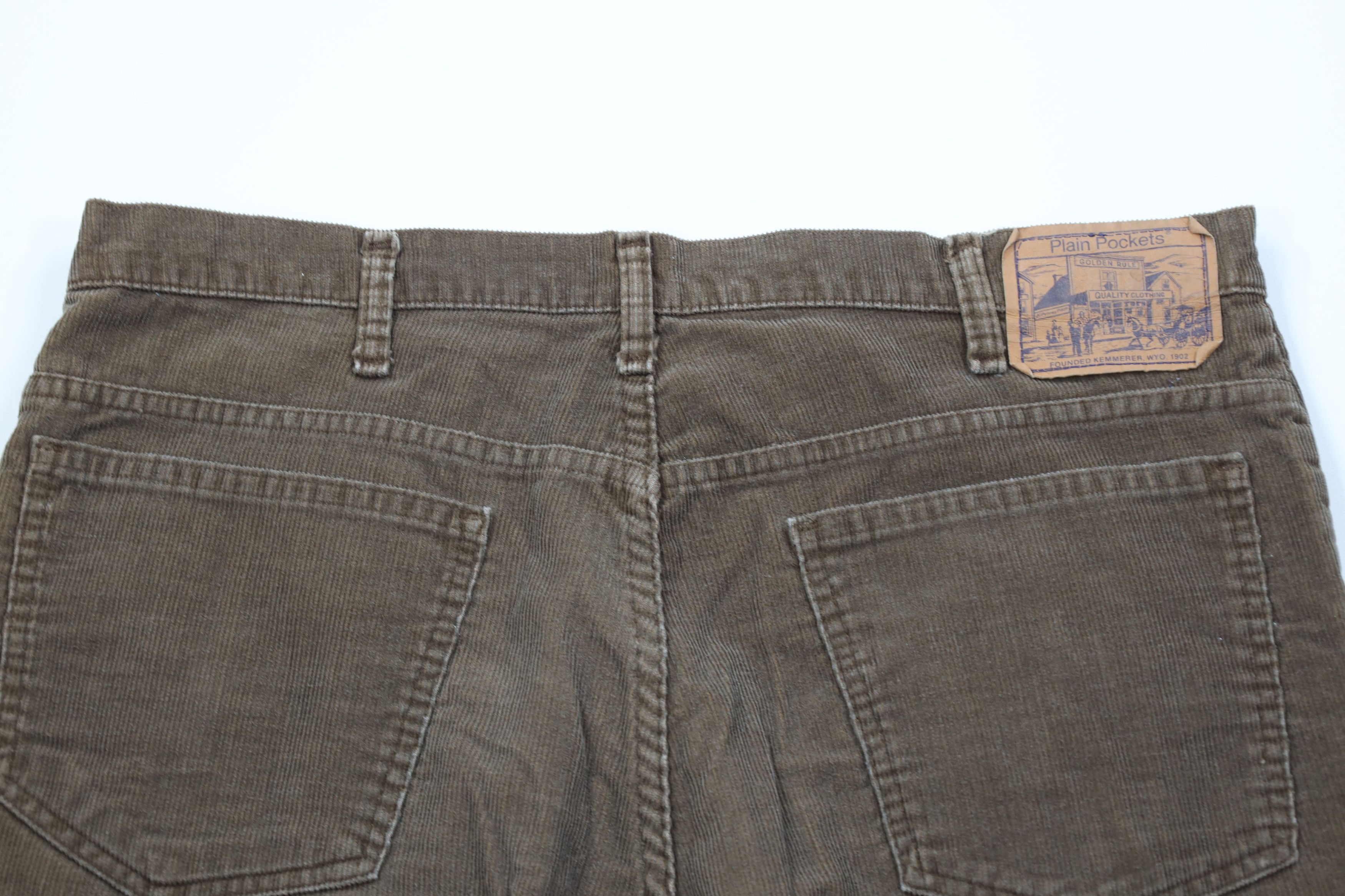 Vintage Vintage 70s Streetwear Wide Leg Corduroy Pants Brown USA Size US 36 / EU 52 - 10 Thumbnail