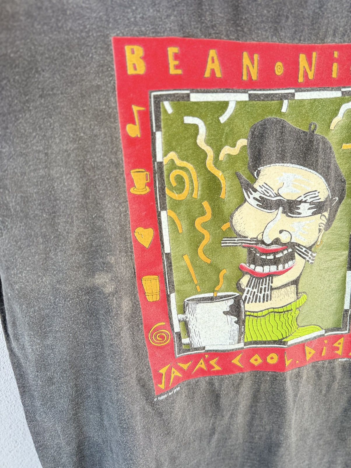 Band Tees Thrashed Vintage 90s Art Bean Nick By Robert D. Raadel Tee Size US L / EU 52-54 / 3 - 9 Thumbnail