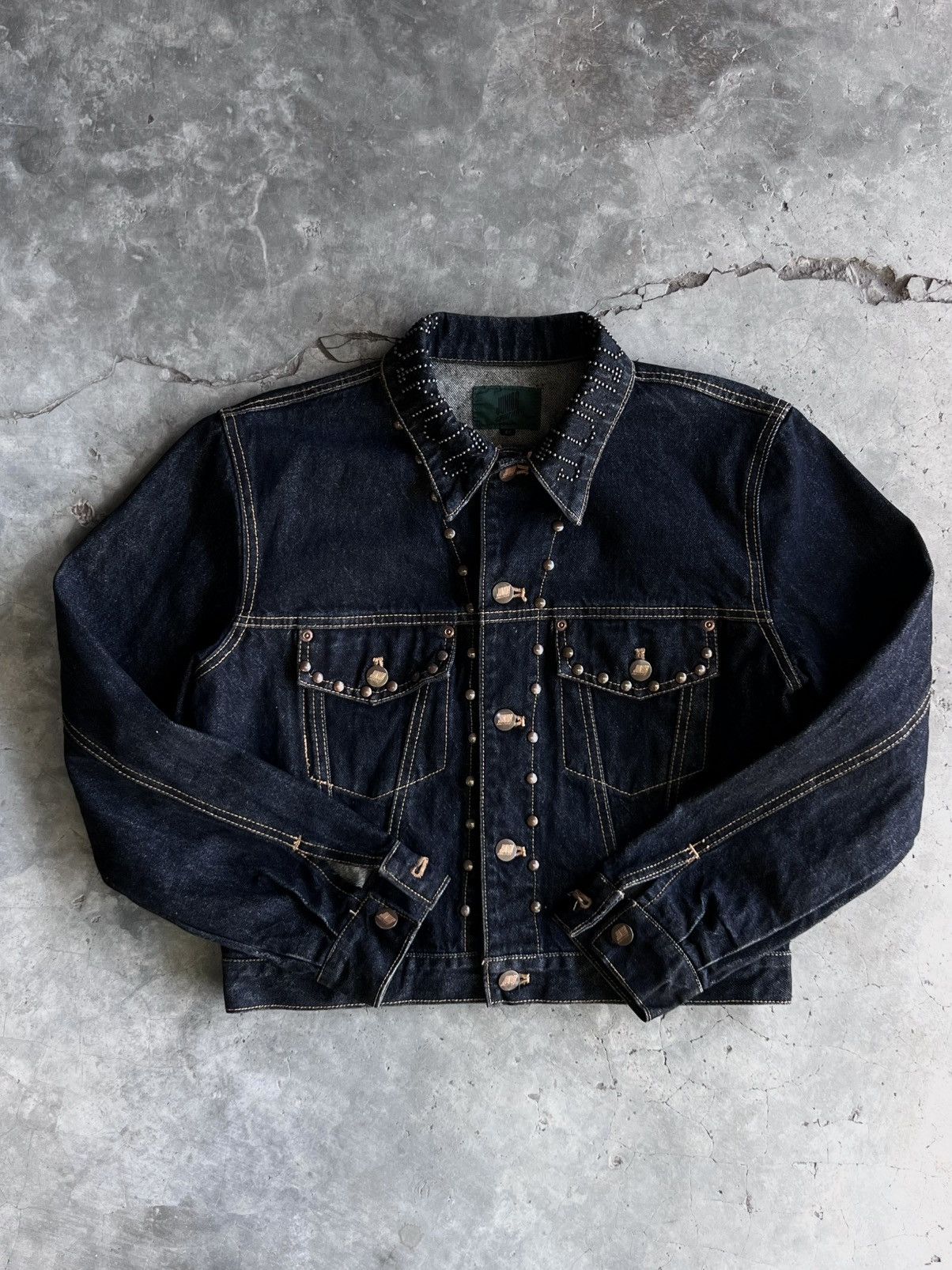 Jean Paul Gaultier Rare Vintage Junior Gaultier Jean Paul Studded Denim Jacket Size US XS / EU 42 / 0 - 20 Thumbnail