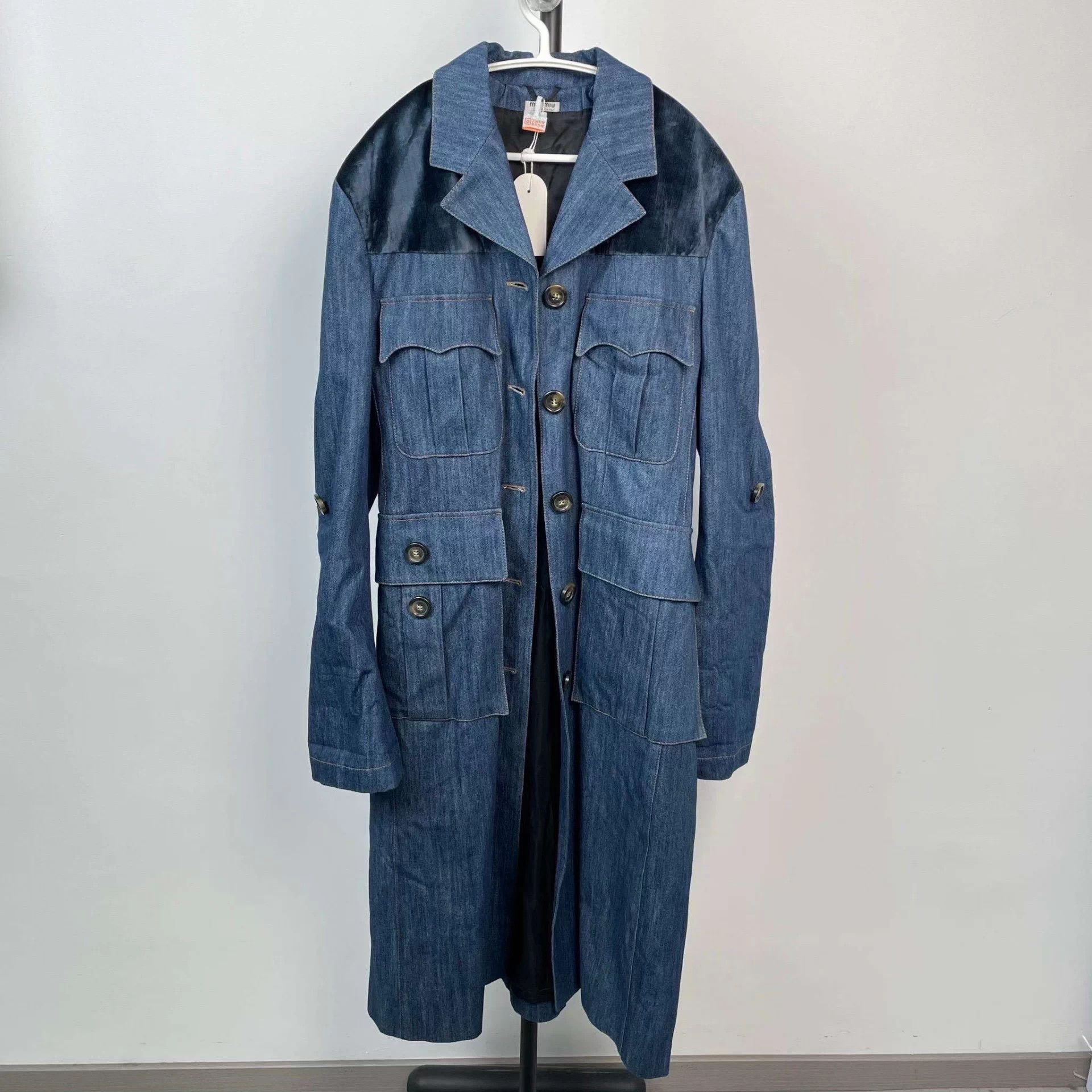 Miu Miu MIU MIU Denim Long Coat Size M / US 6-8 / IT 42-44 - 1 Thumbnail