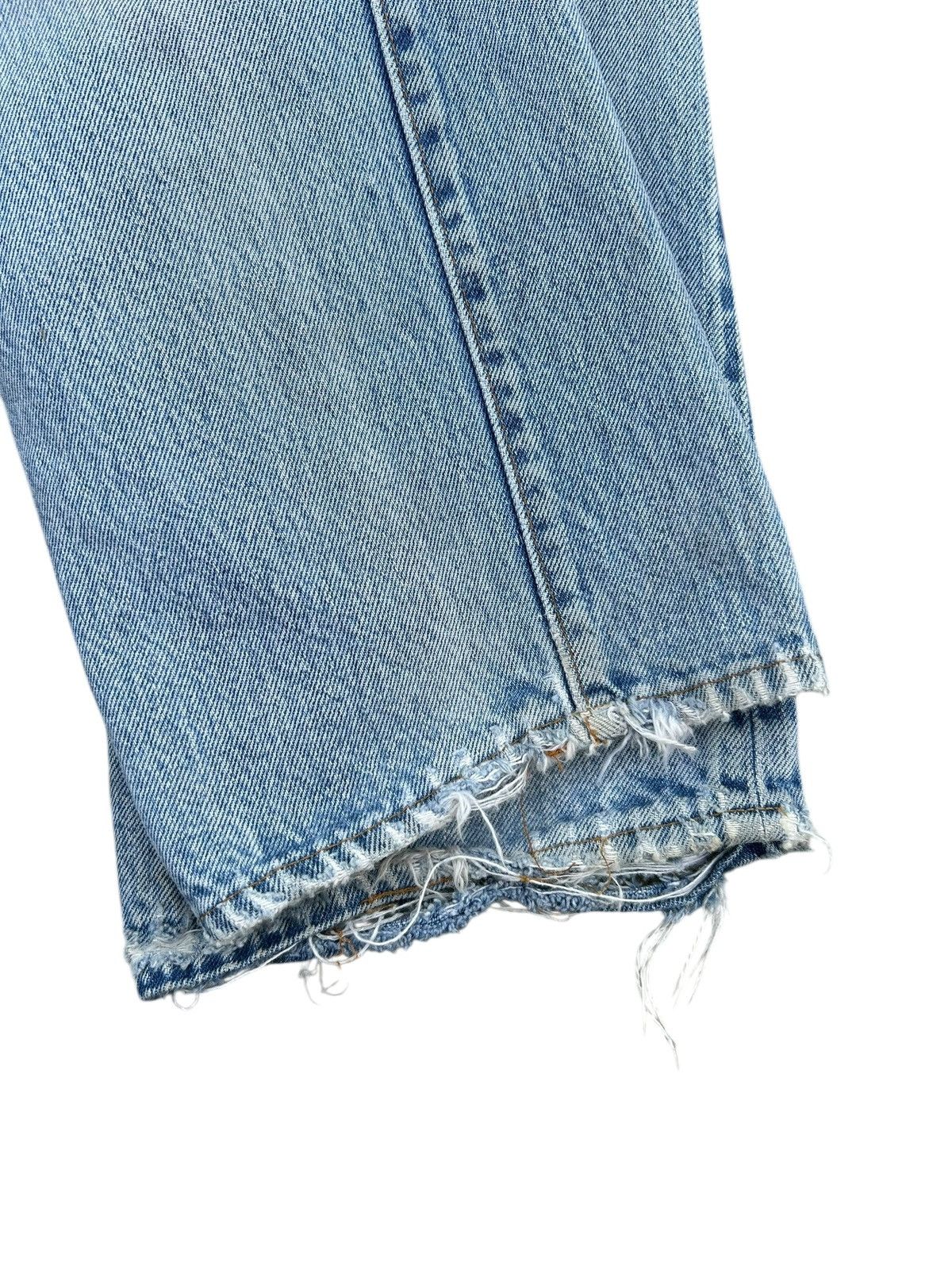 Levi's 80's THRASHED Levi's 524 Selvedge Reconstructed Repair Denim Size US 29 - 21 Thumbnail