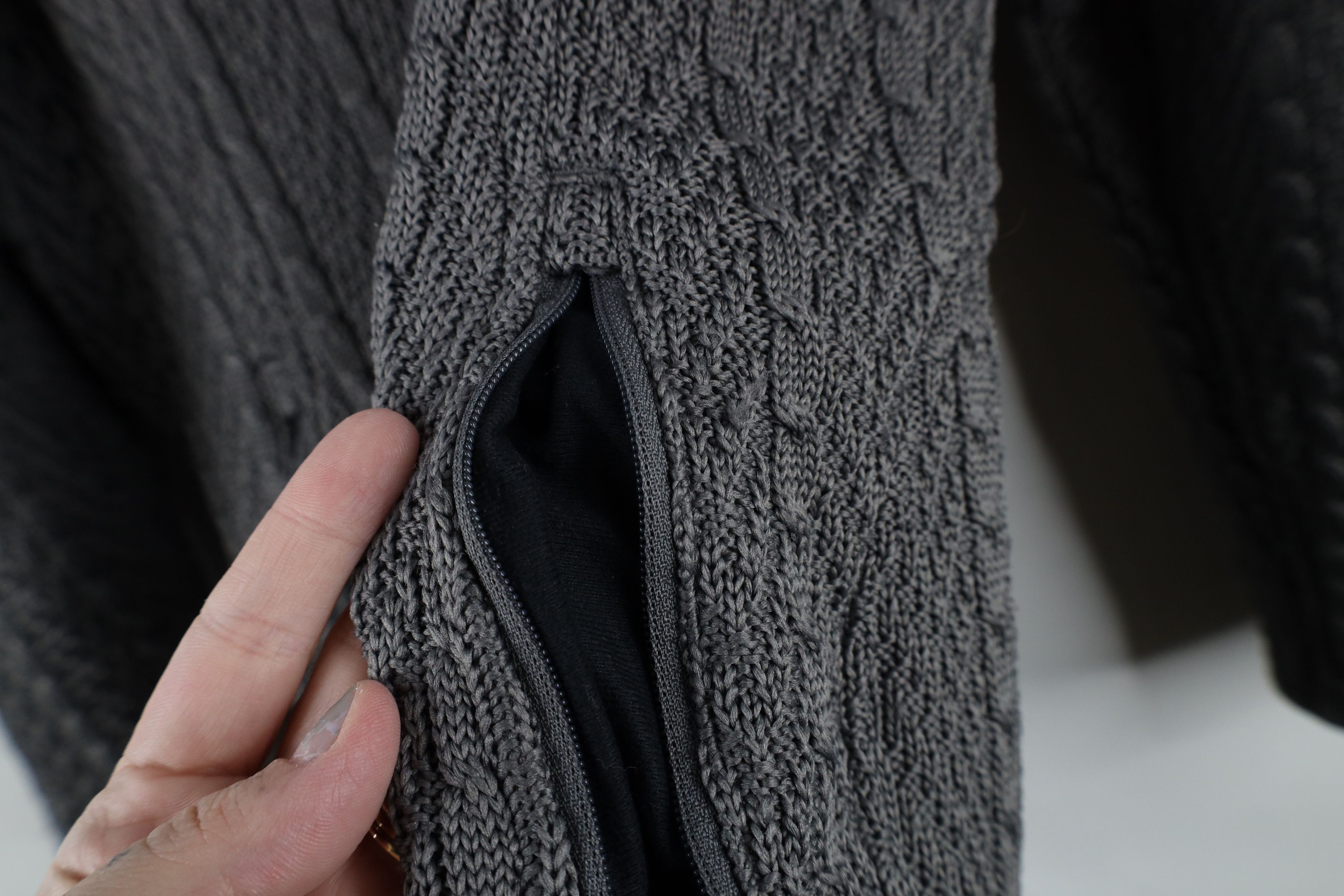 Spyder × Vintage Spyder Chunky Major Cable Knit Stryke Sweater Jacket Gray Size XL / US 12-14 / IT 48-50 - 7 Thumbnail