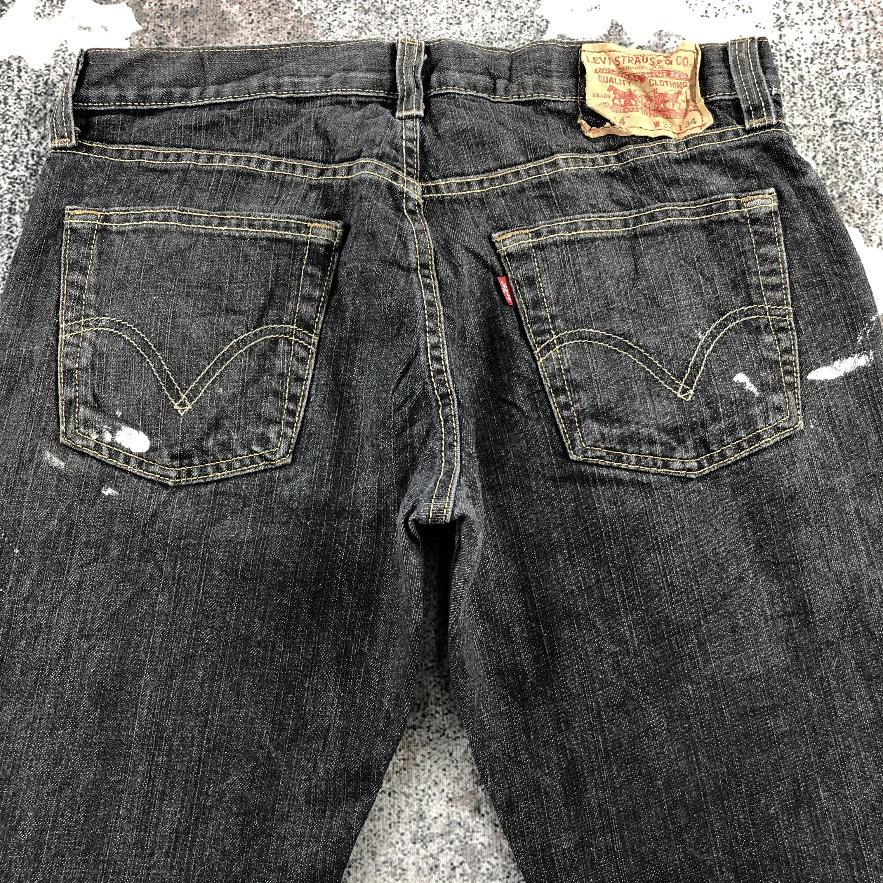 Levi's Vintage Levis 514 Jeans Faded Black Denim KJ1114 Size US 32 / EU 48 - 4 Thumbnail