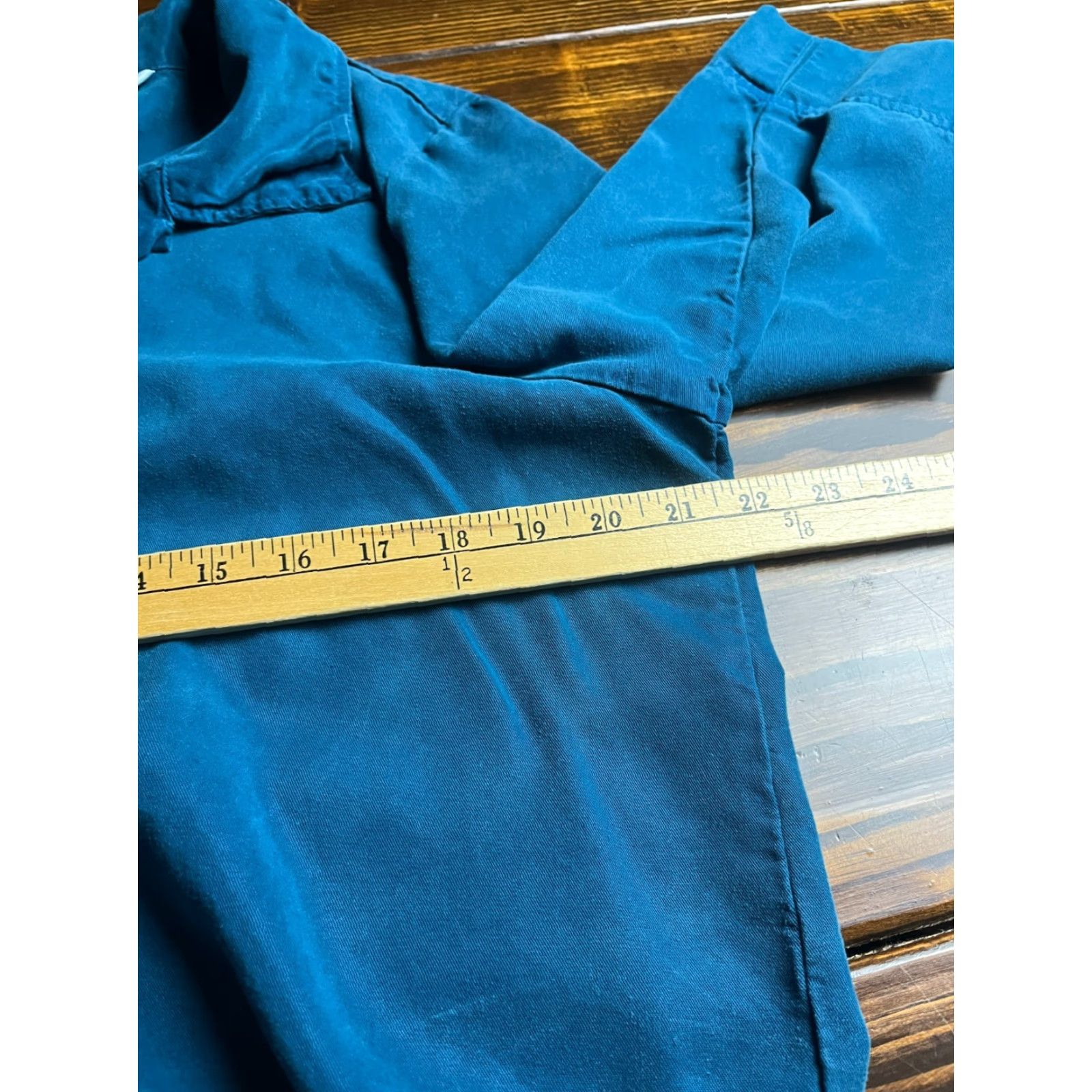 Vintage AKS Shirt, Women's Size Large Petite, Blue, Button Up, Vintage, Knit? (Wait) Size L / US 10 / IT 46 - 5 Thumbnail