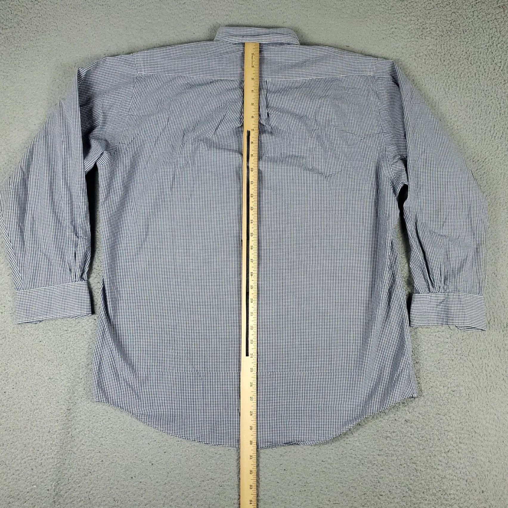 Brooks Brothers VINTAGE Brooks Brothers Dress Shirt Mens 15.5 Blue Check Long Sleeve Casual Business Wedding Men's Size 40R - 3 Thumbnail