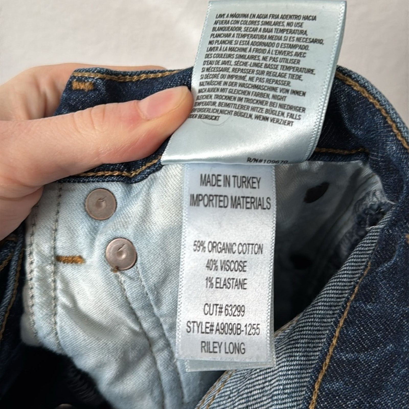 Agolde Agolde Riley Long High Rise Straight in Medium Wash Blue Size 26" / US 2 / IT 38 - 12 Thumbnail