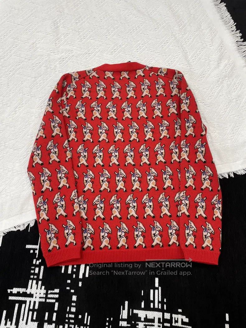Gucci Red Piglet Cardigan coat