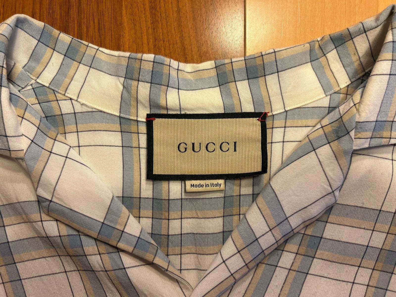 Gucci Gucci Short-Sleeved Shirt with Crinkle Effect Size US L / EU 52-54 / 3 - 4 Thumbnail