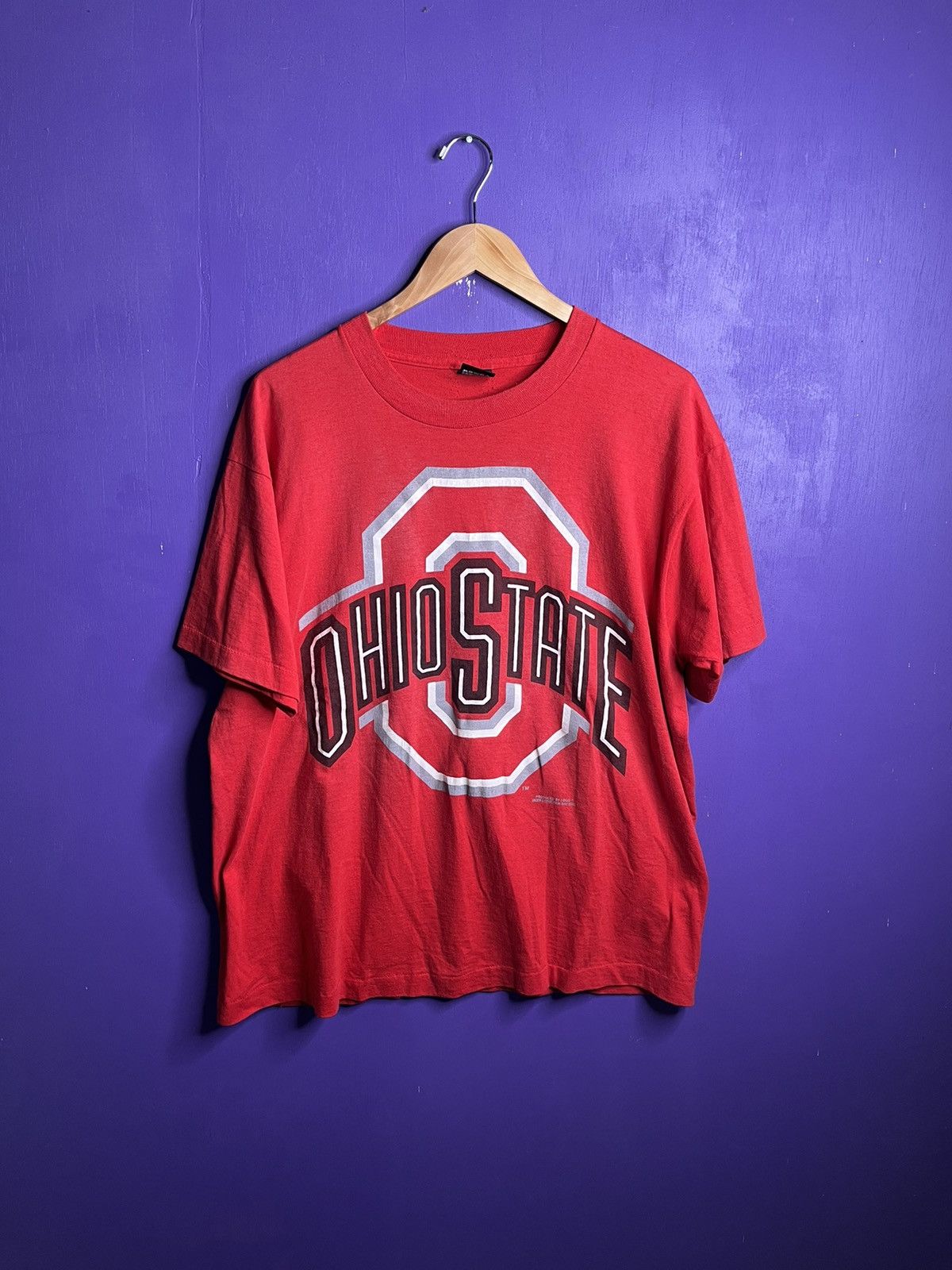 Vintage Vintage 90s Ohio state big logo t-shirt Size US XL / EU 56 / 4 - 1 Thumbnail