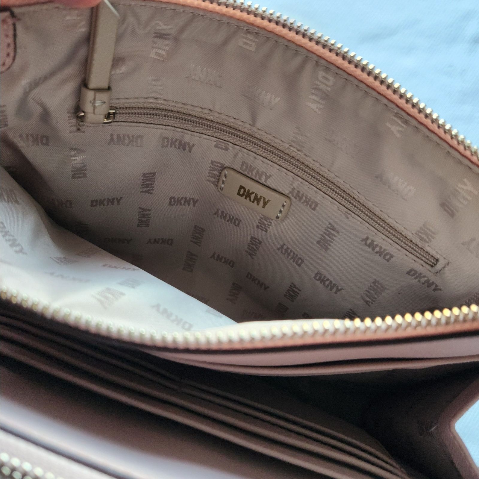 DKNY DKNY Pink Bag Tan Bryant Park TZ CBO Crossbody Purse Size ONE SIZE - 7 Thumbnail