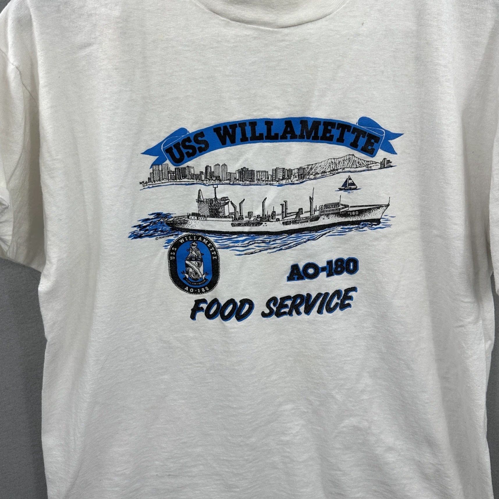 Hanes Vintage Hanes Beefy-T T-Shirt Men XL White 90s USA Navy Crew Neck Short Sleeve Size US XL / EU 56 / 4 - 5 Thumbnail